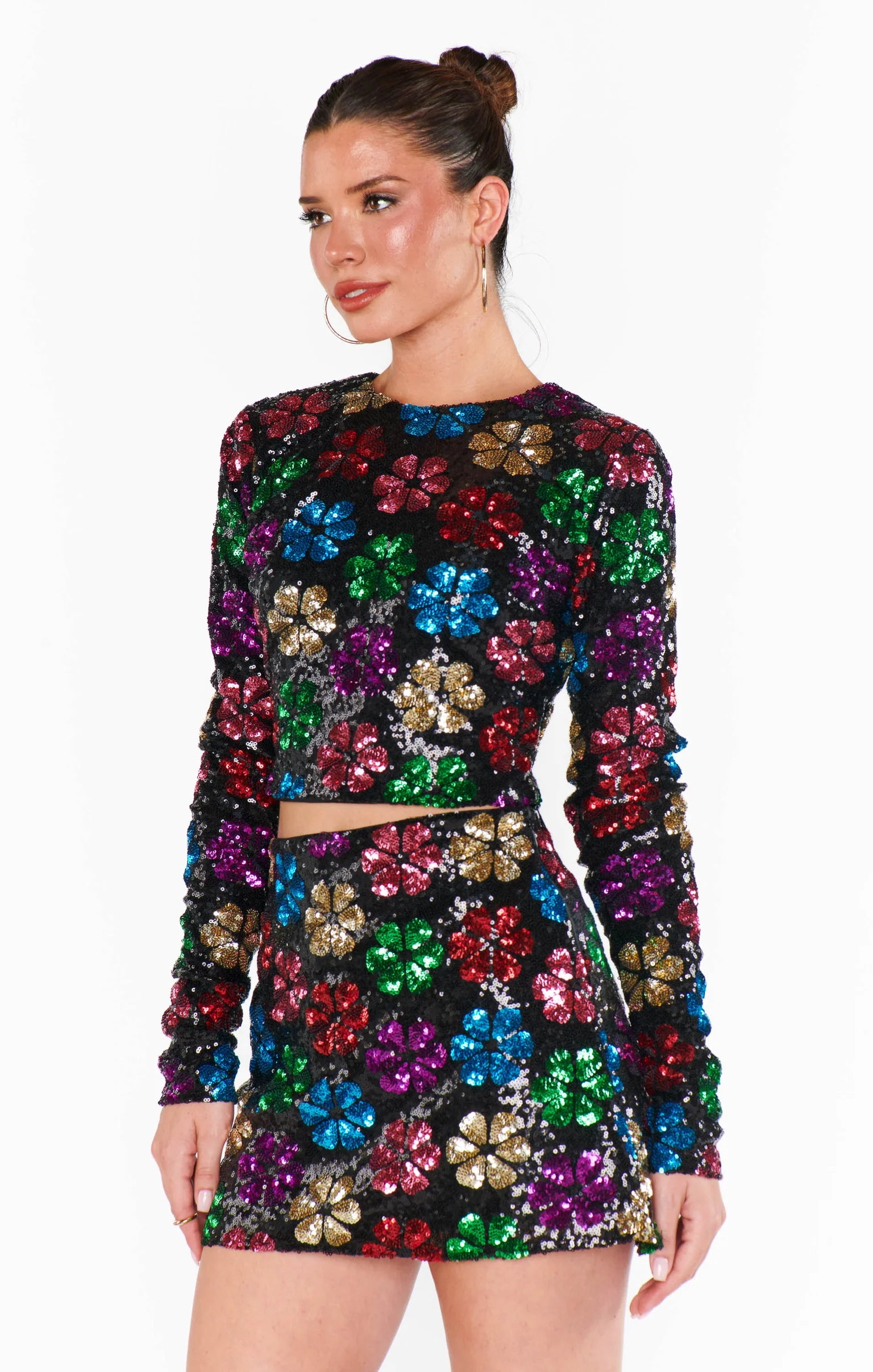 Flower Pop Sequin Skort