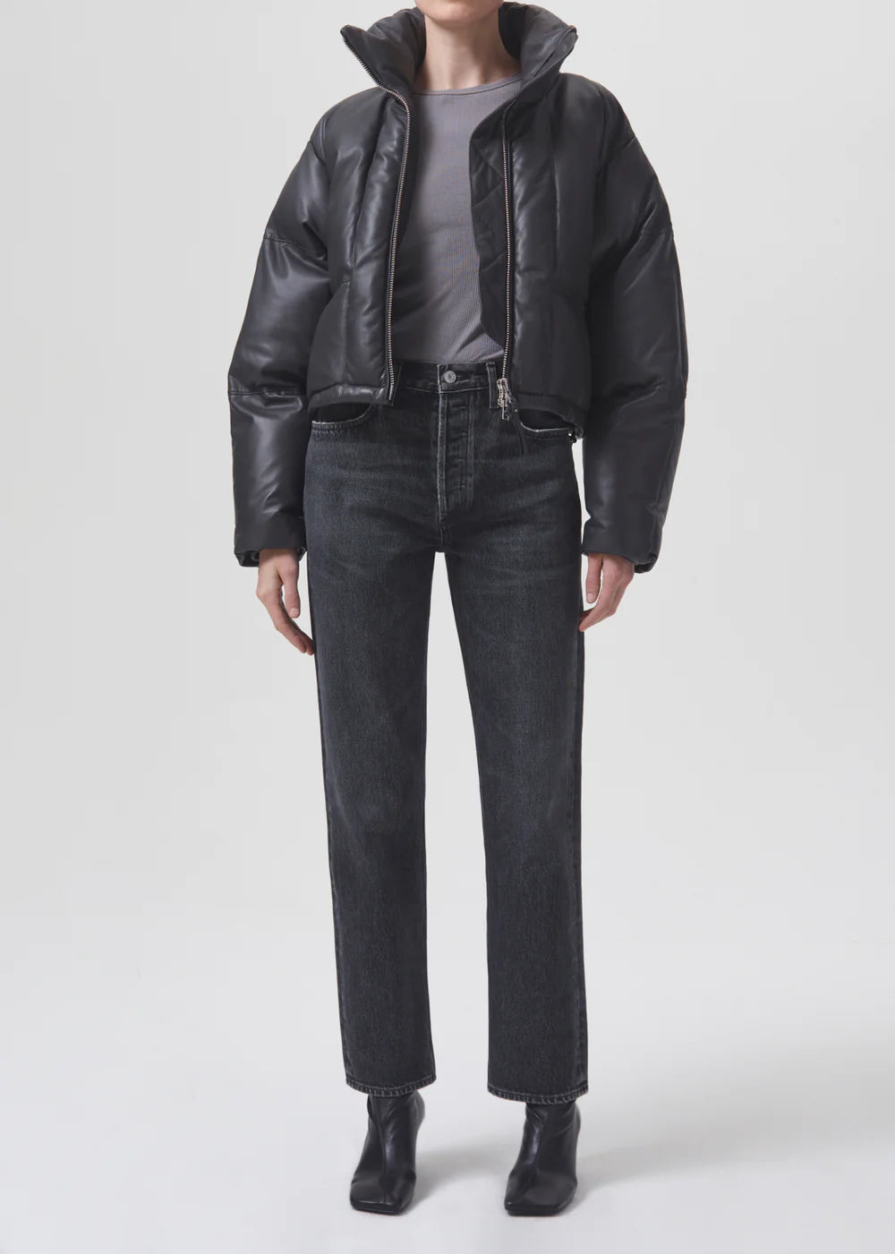 Edie Leather Puffer