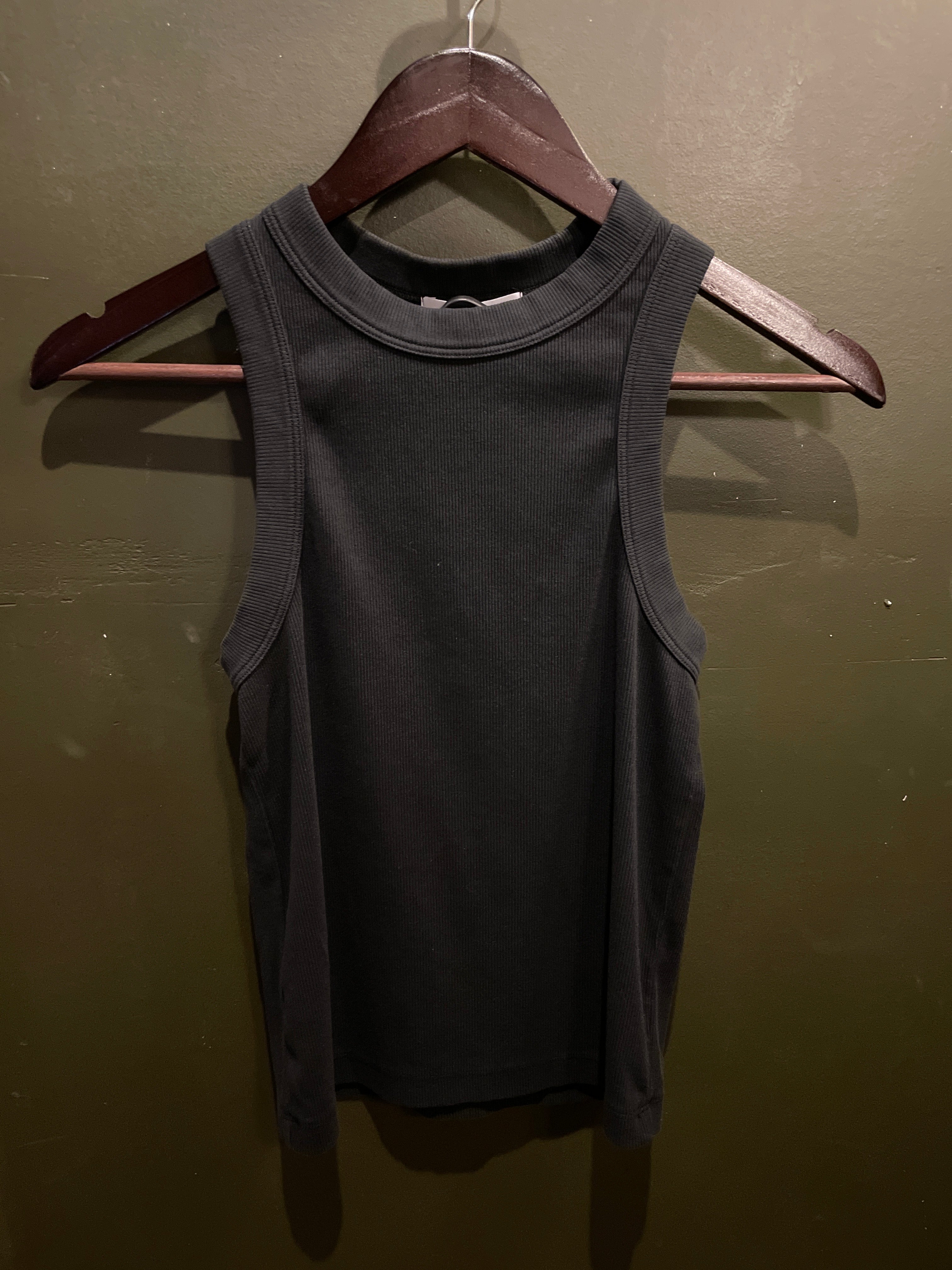 Black Gretchen Rib Tank