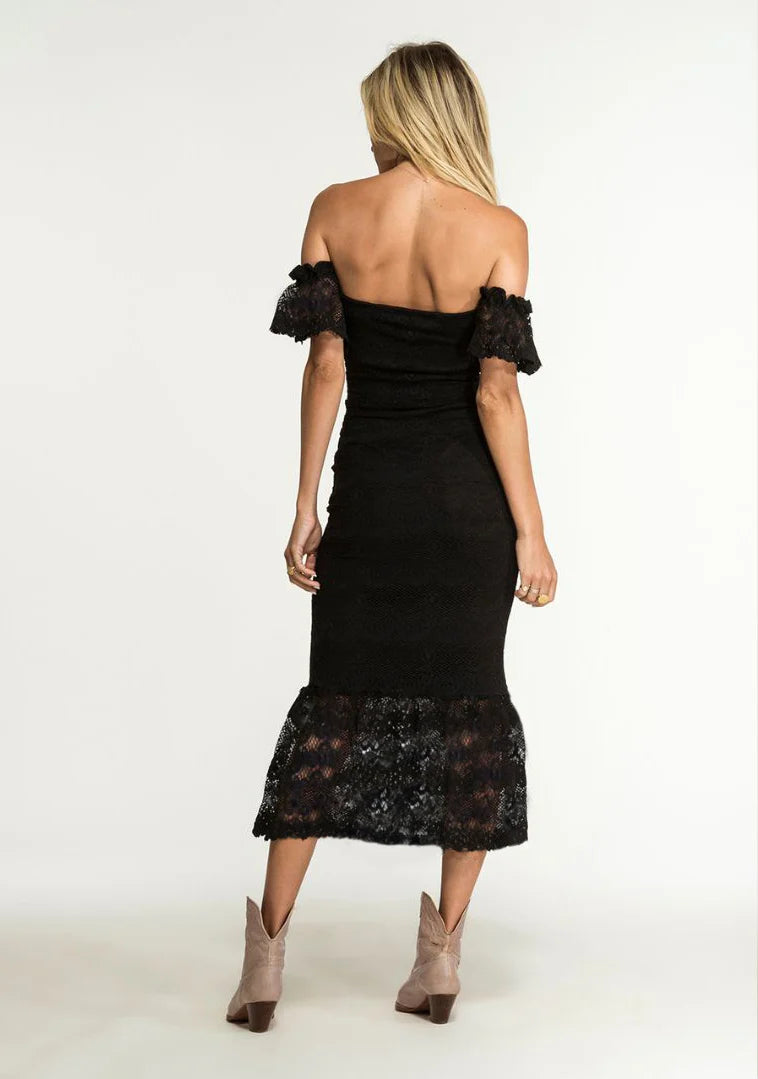 Black Dixie Lace Midi