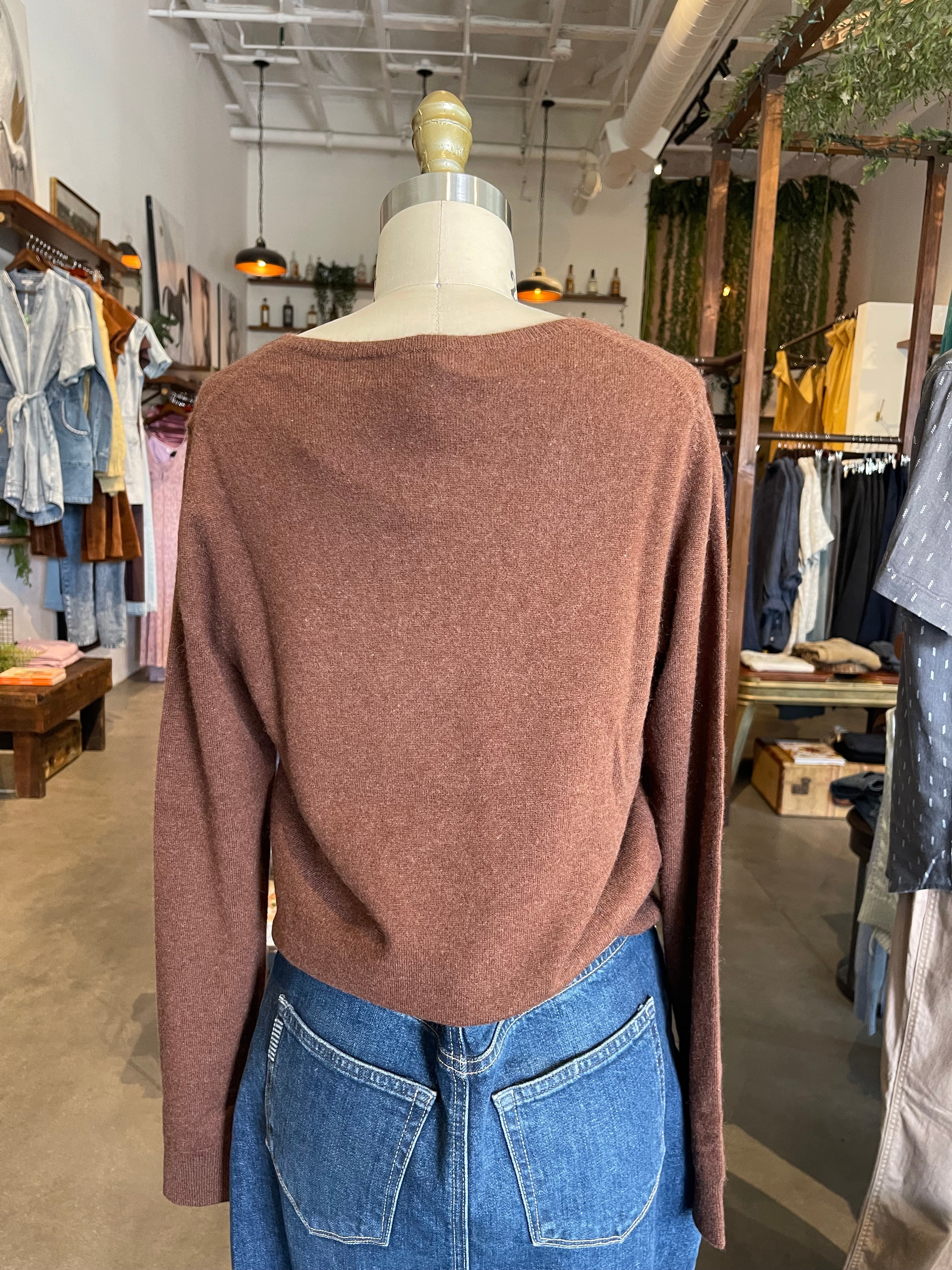 Brown Organic Cashmere Jumper