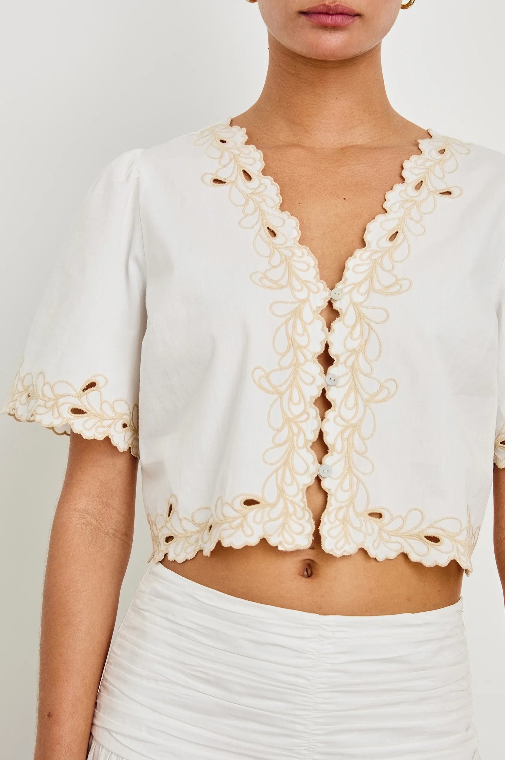 White Cataluna Top