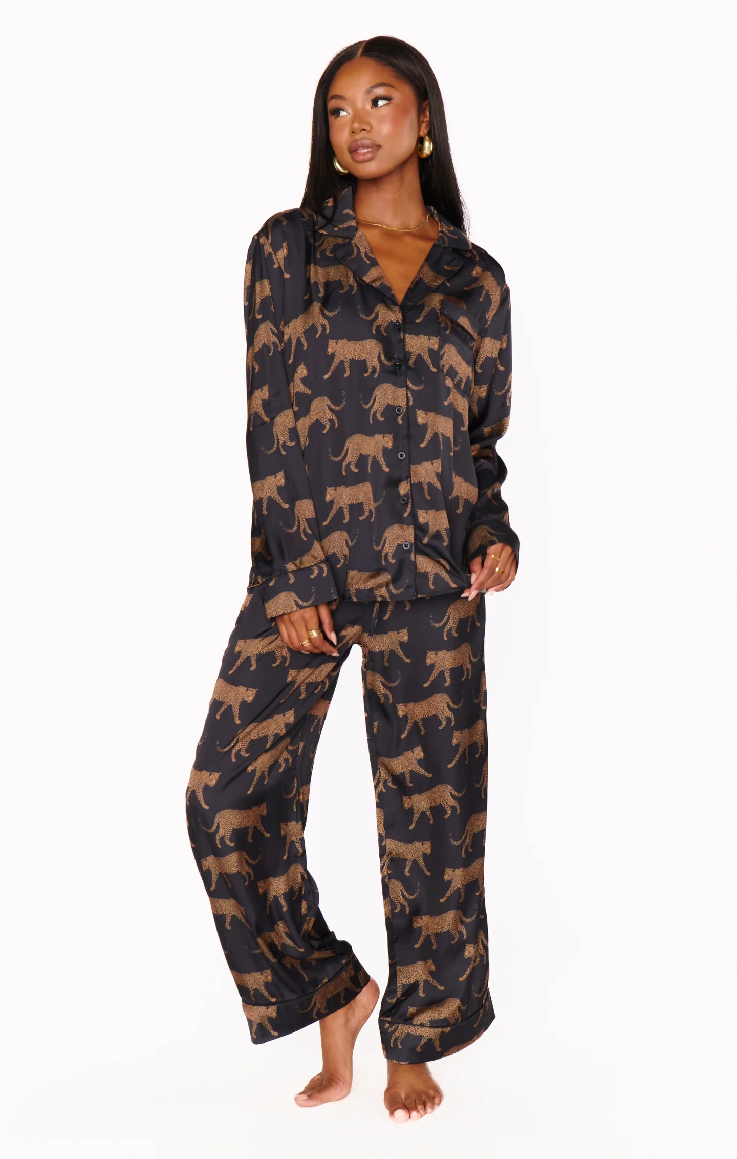 Black Catwalk PJ Set