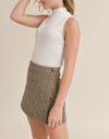 Brown Plaid Antoinette Mini Skirt