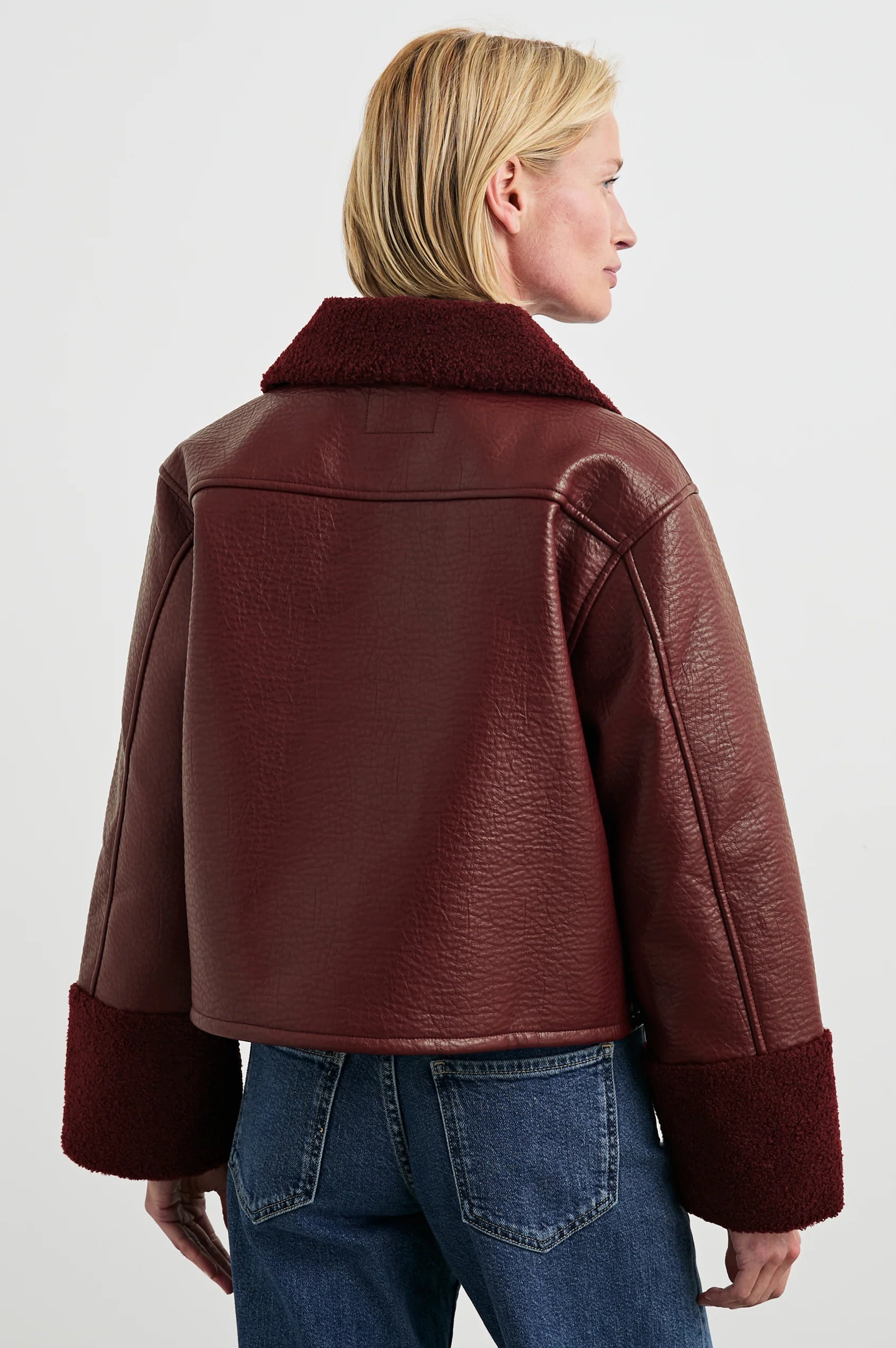 Maroon Shearling Dria