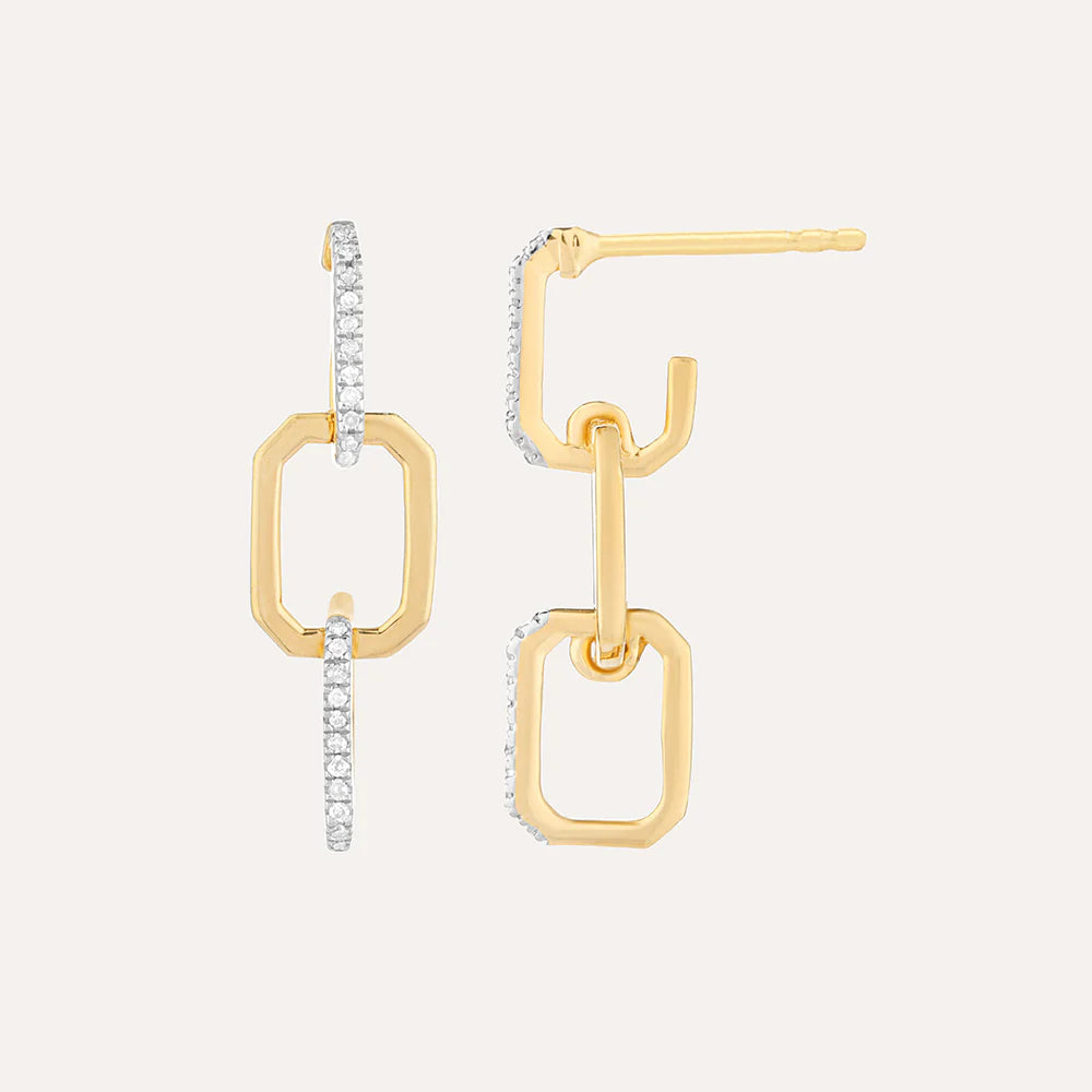 Trio Link Drop Earrings