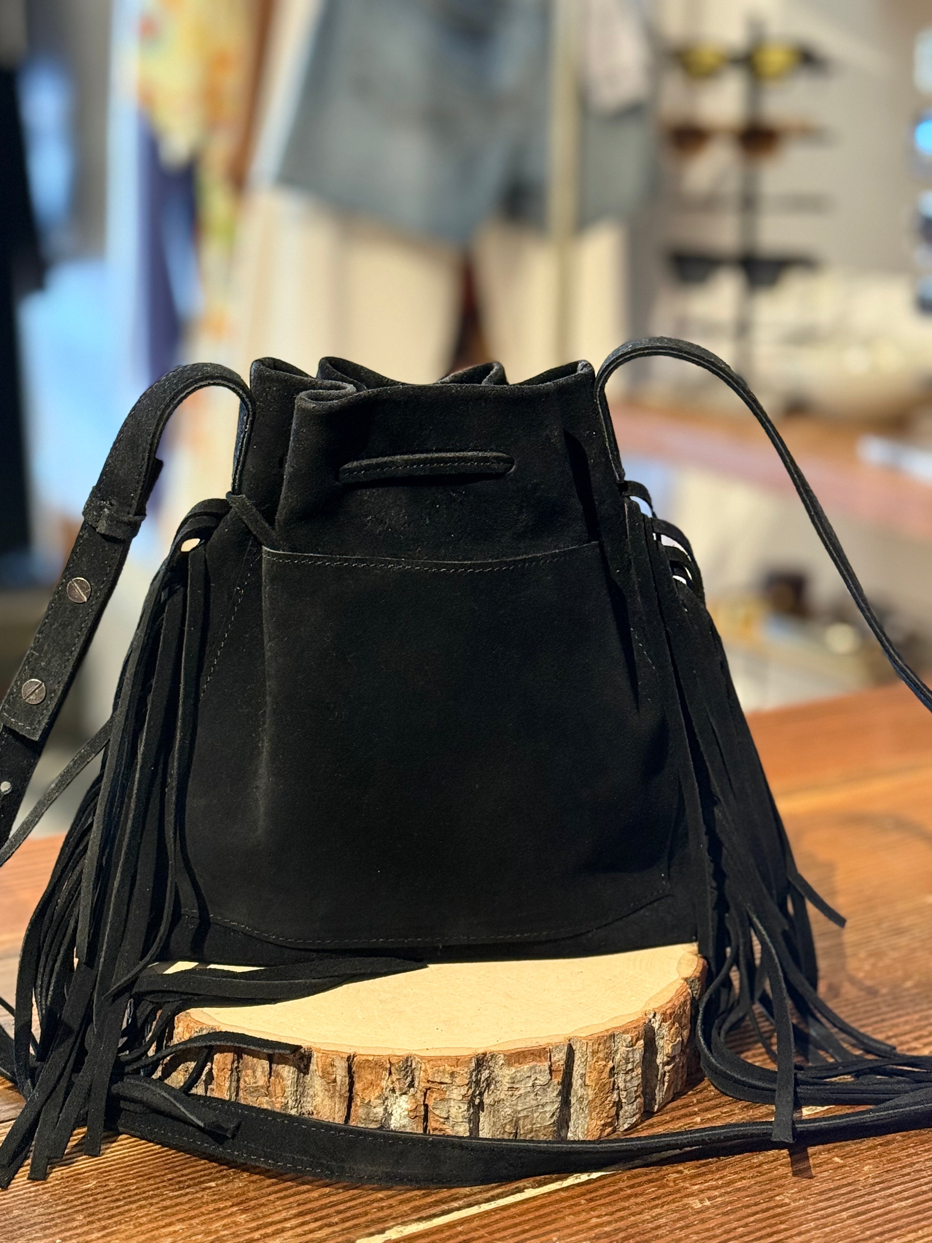 Black 2 Sided Suede Mini Crossbody