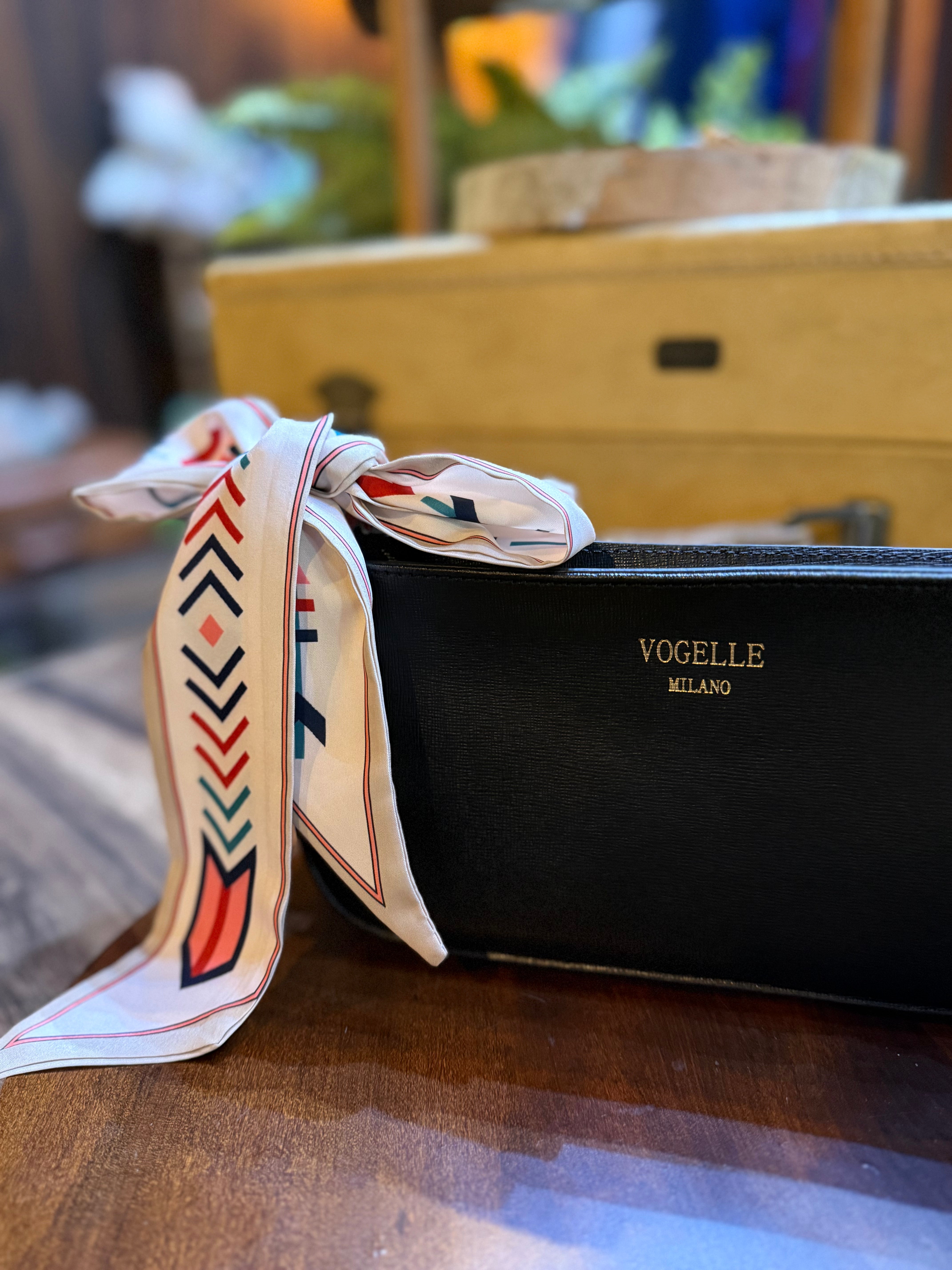 White Tribal Skinny Scarf