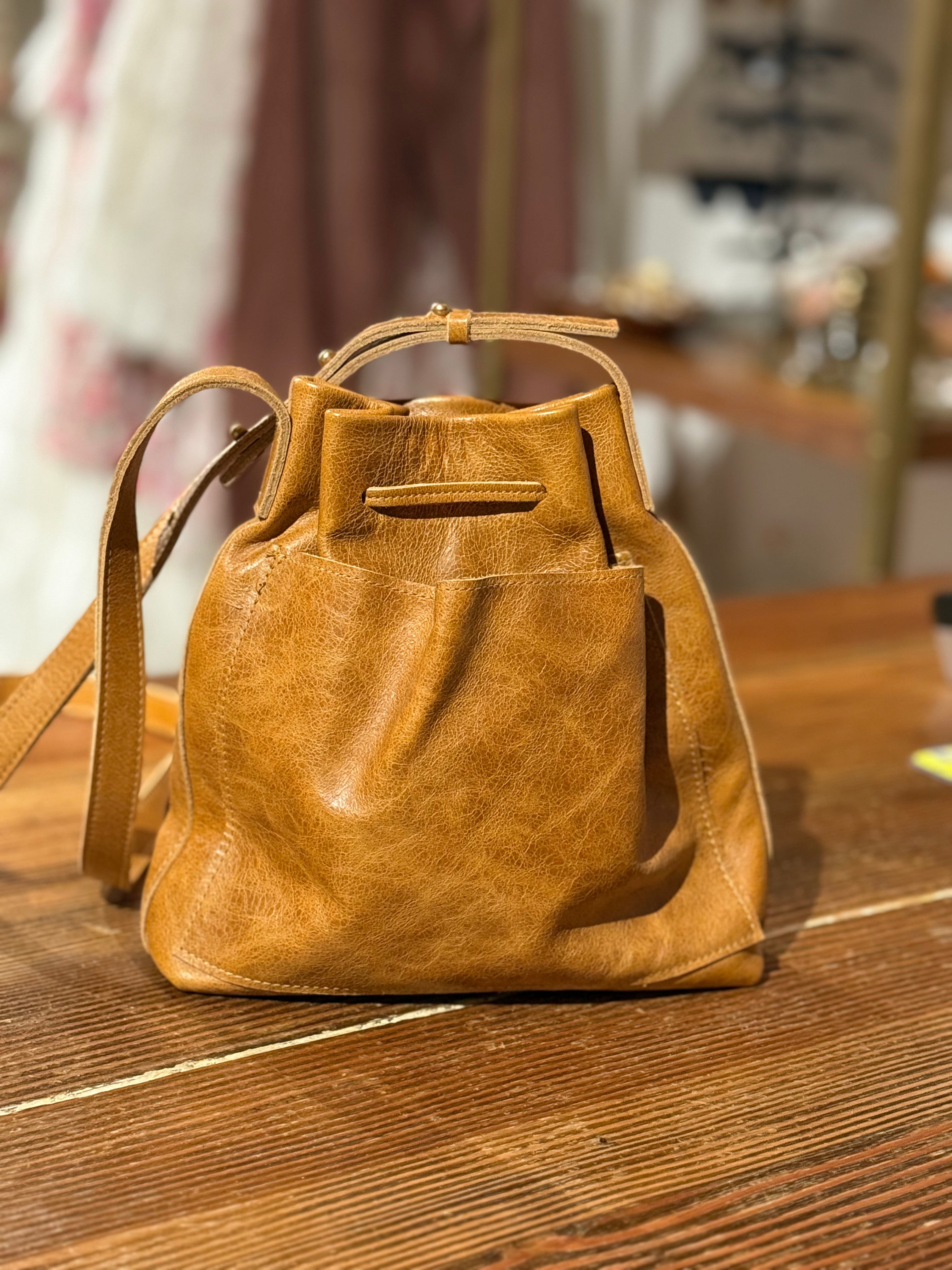 Cognac Mini Crossbody Tote