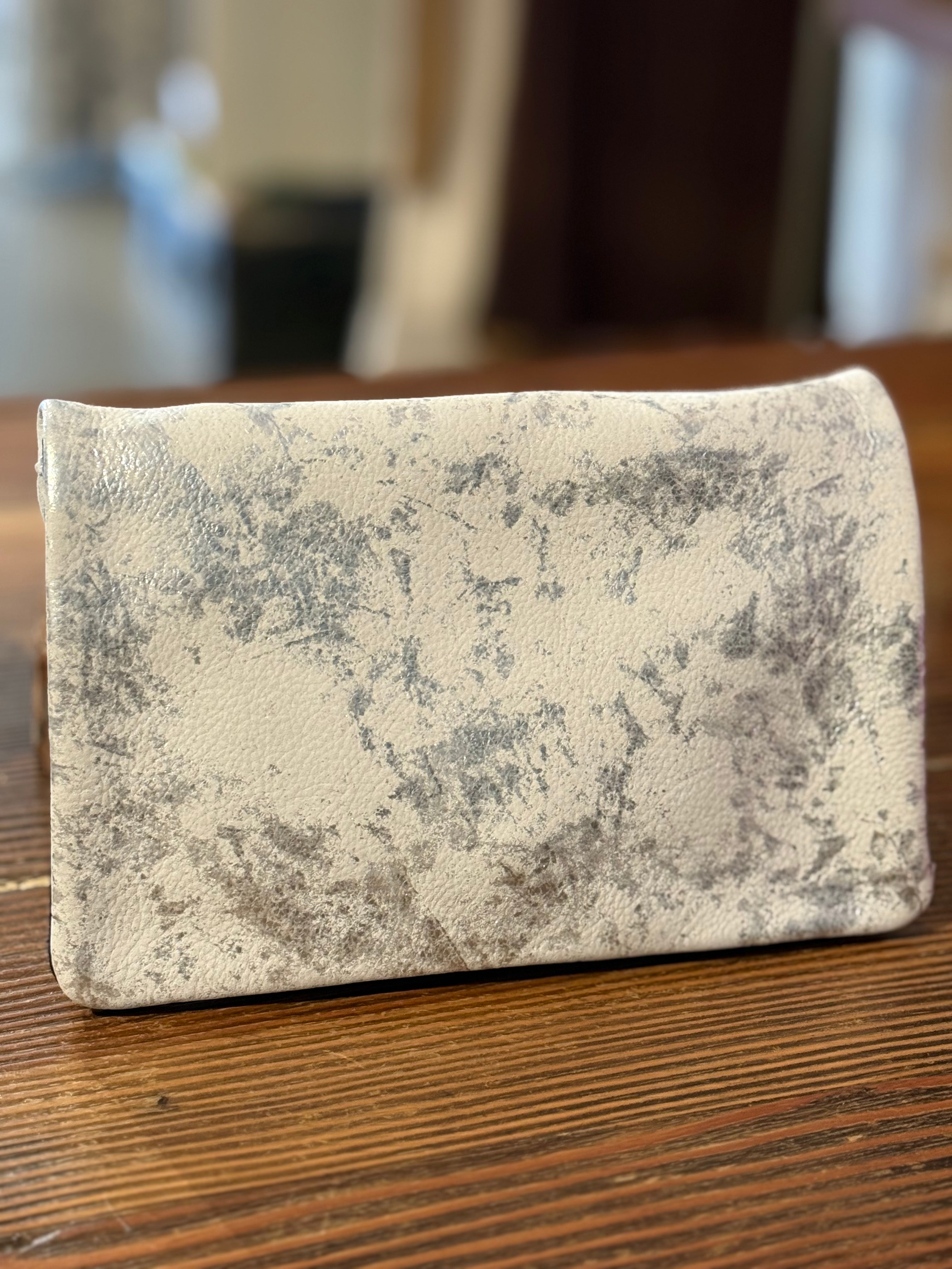 White Silver Metallic Belt Bag