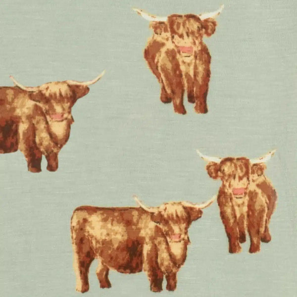 Highland Cow Bamboo Romper