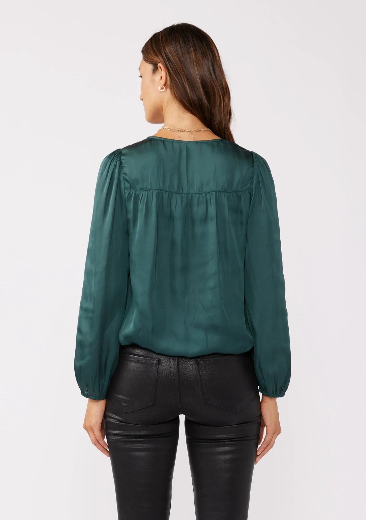 Teal Ramona Surplice Blouse