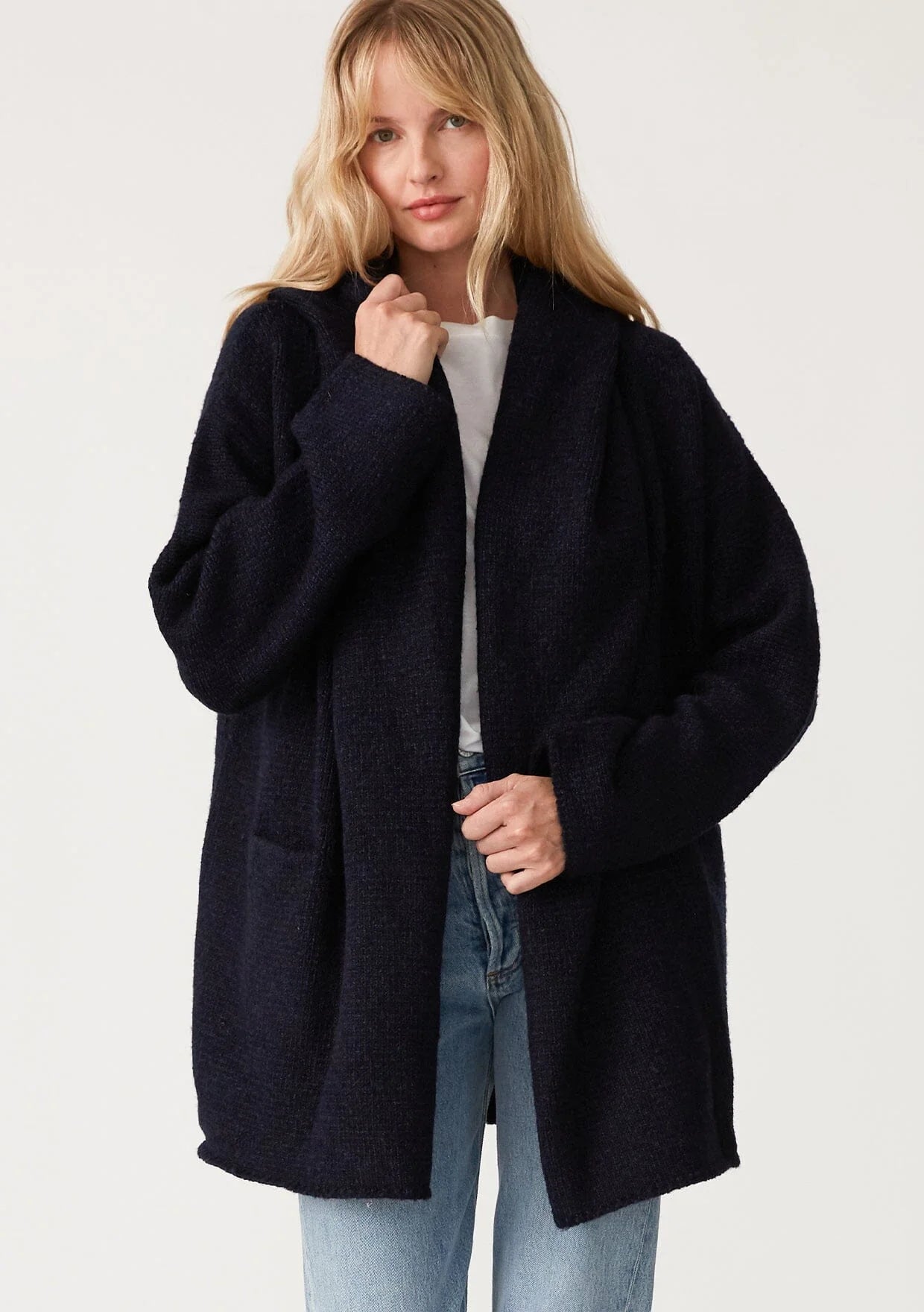 Navy Haydon Sweater Coat
