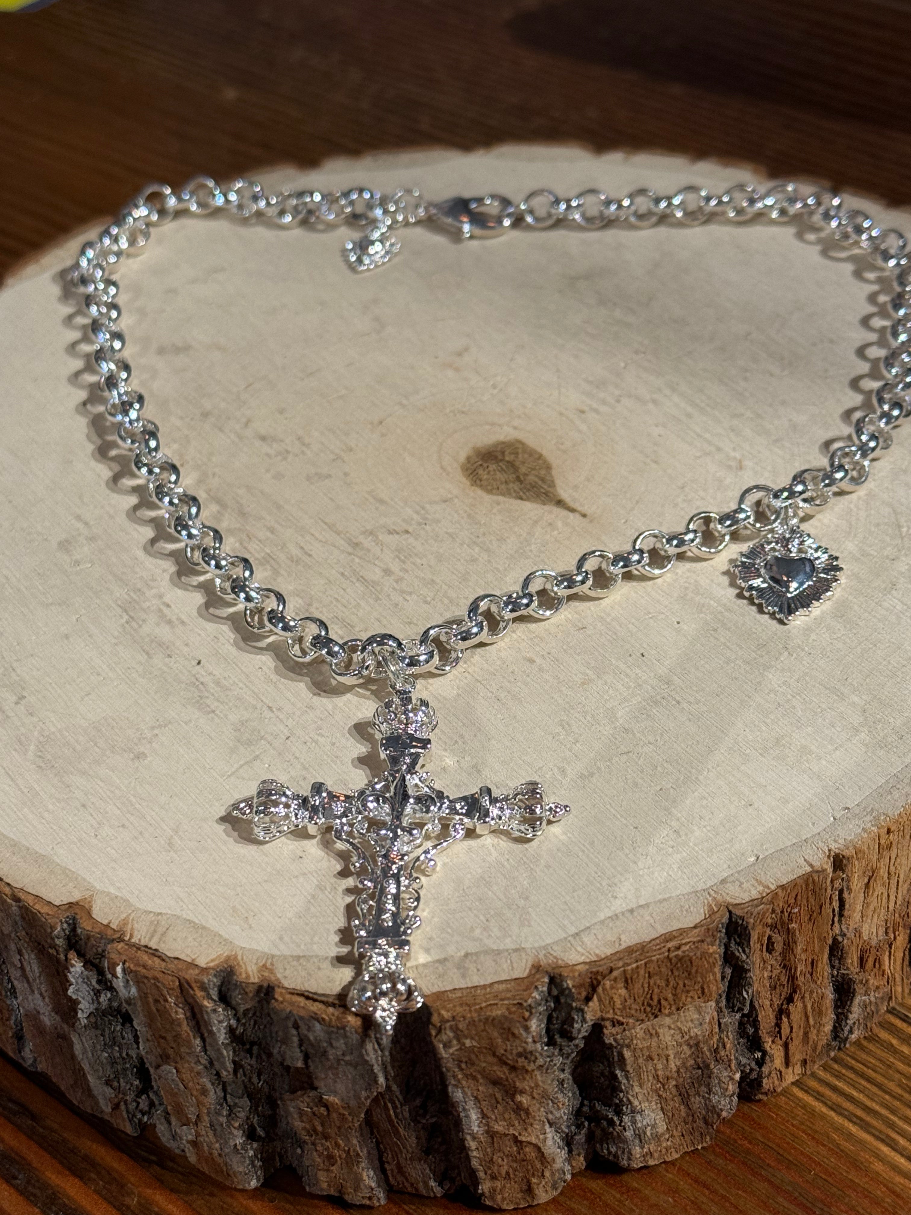 Silver Santa Esperanza Necklace