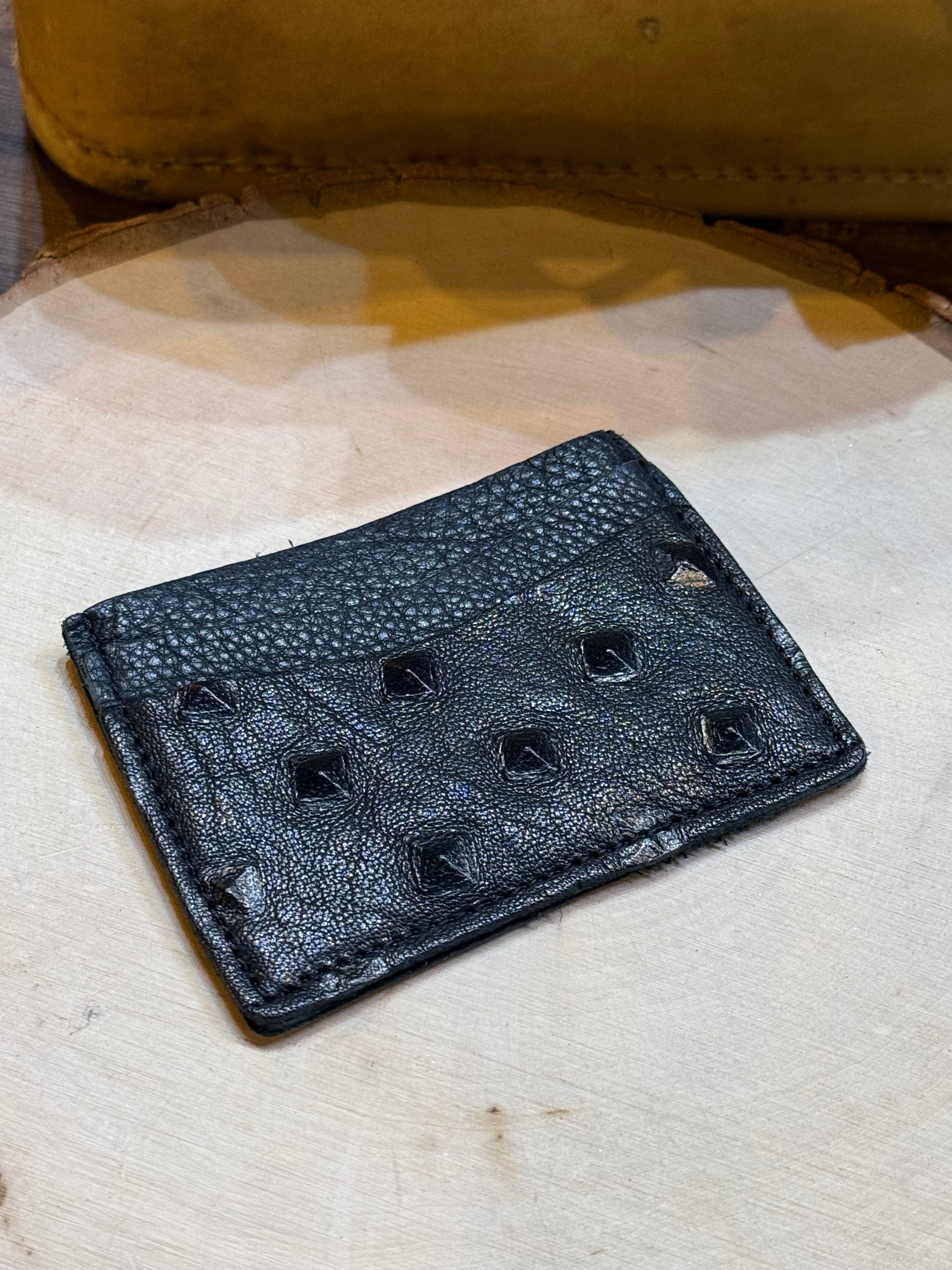 Cher Studded Black Card Holder