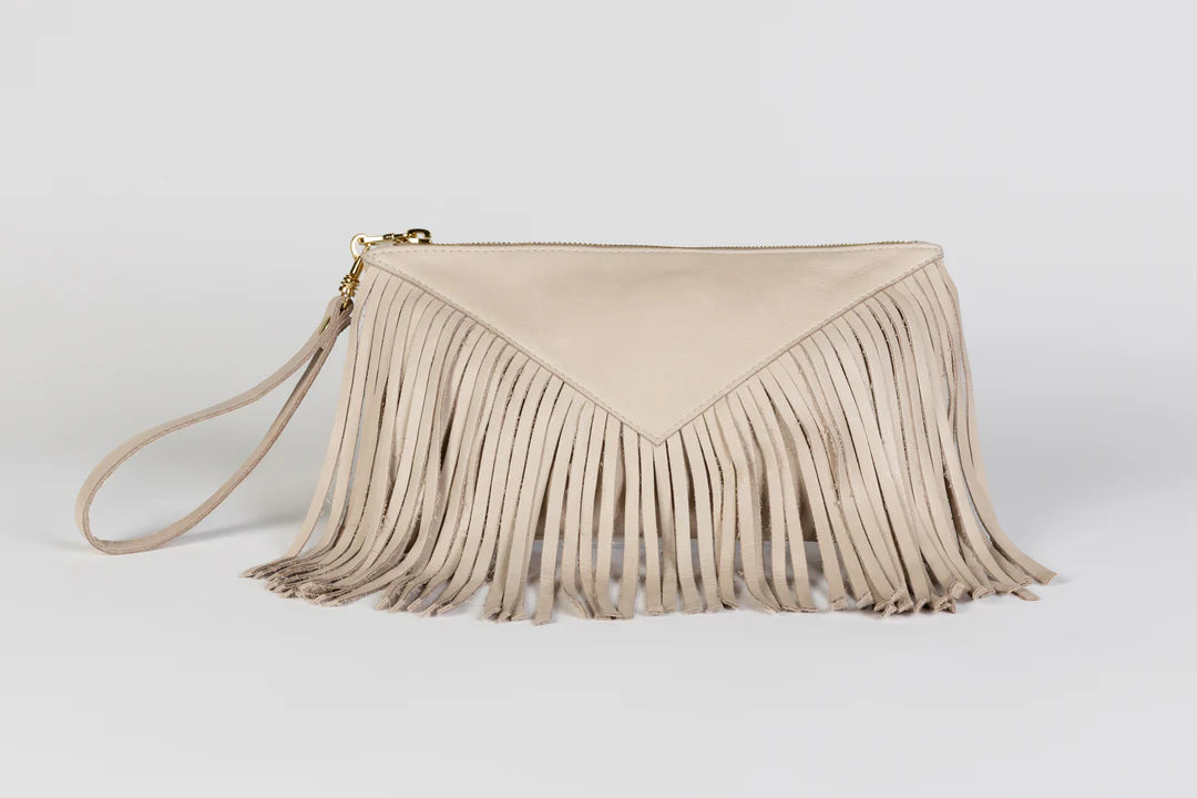 Bone Fringe Clutch