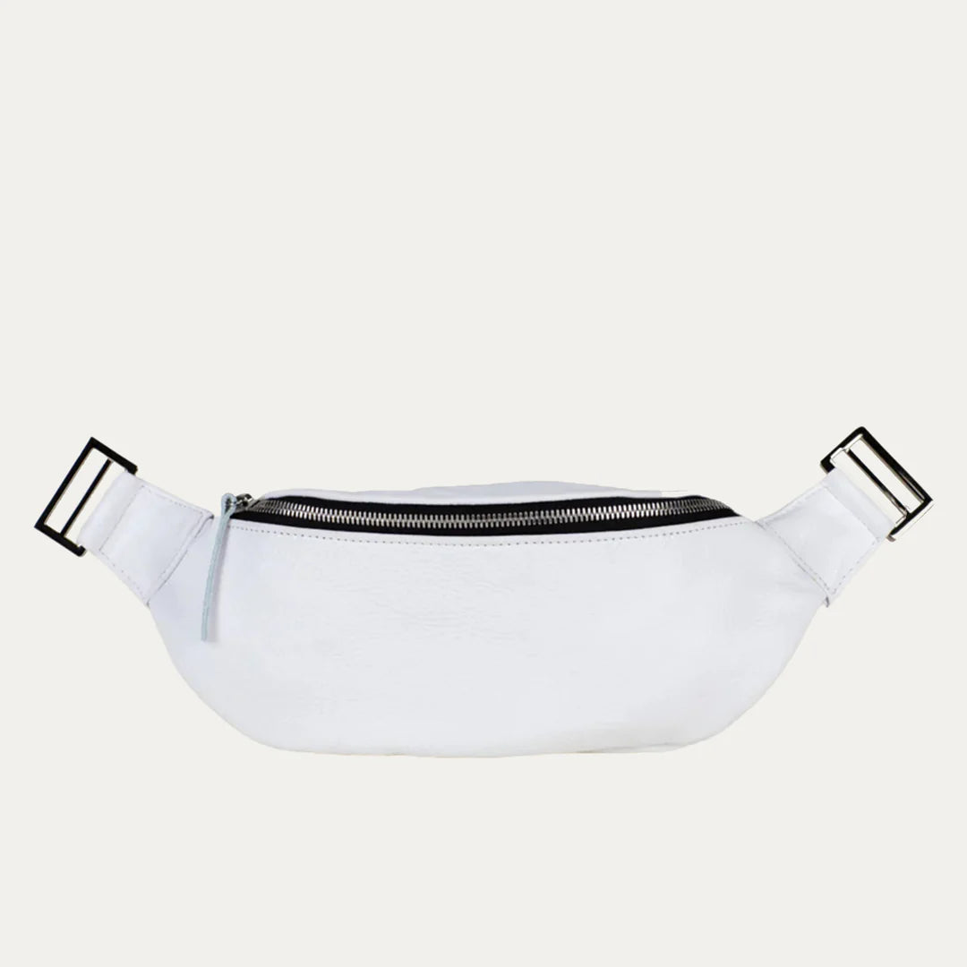 White Silver Hardware Fanny Pack