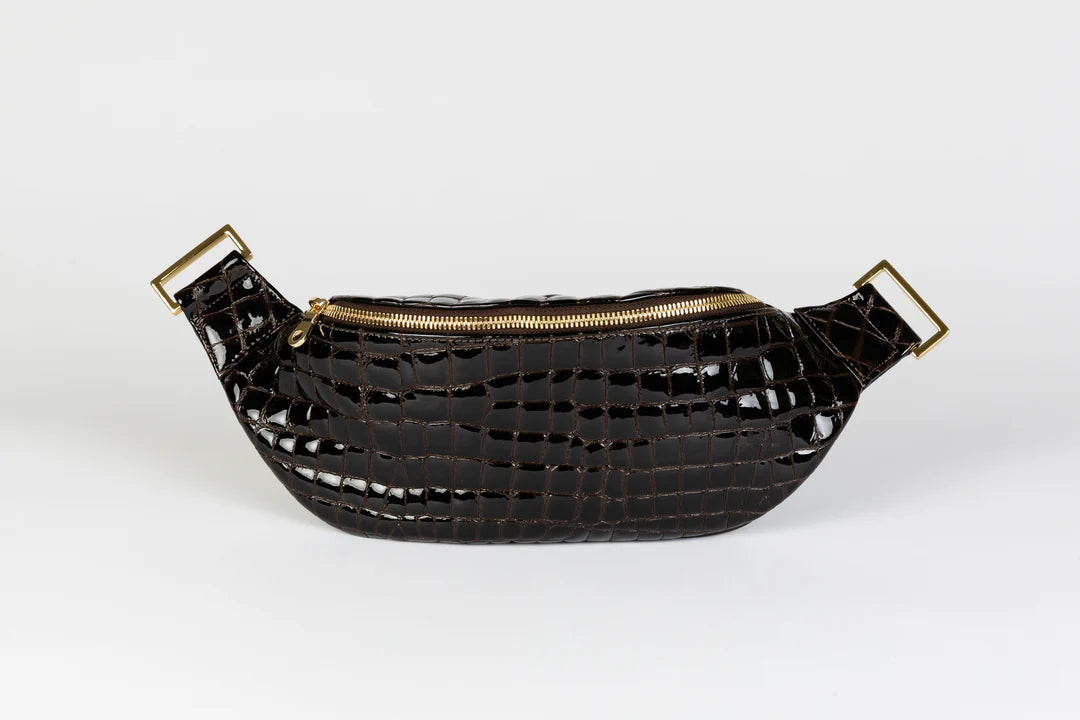 Brown Patent Fanny Pack