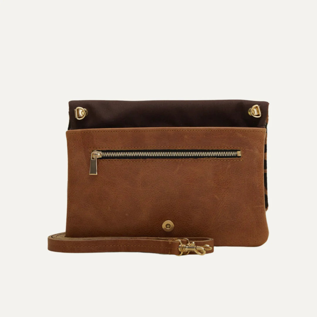 Black Brown Cheetah Belt Bag