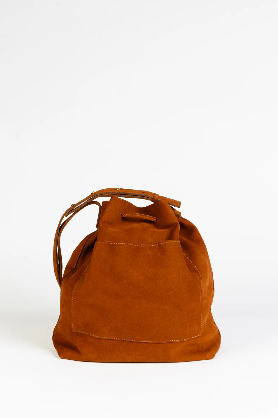 Cognac Nubuck Crossbody Boho Bag