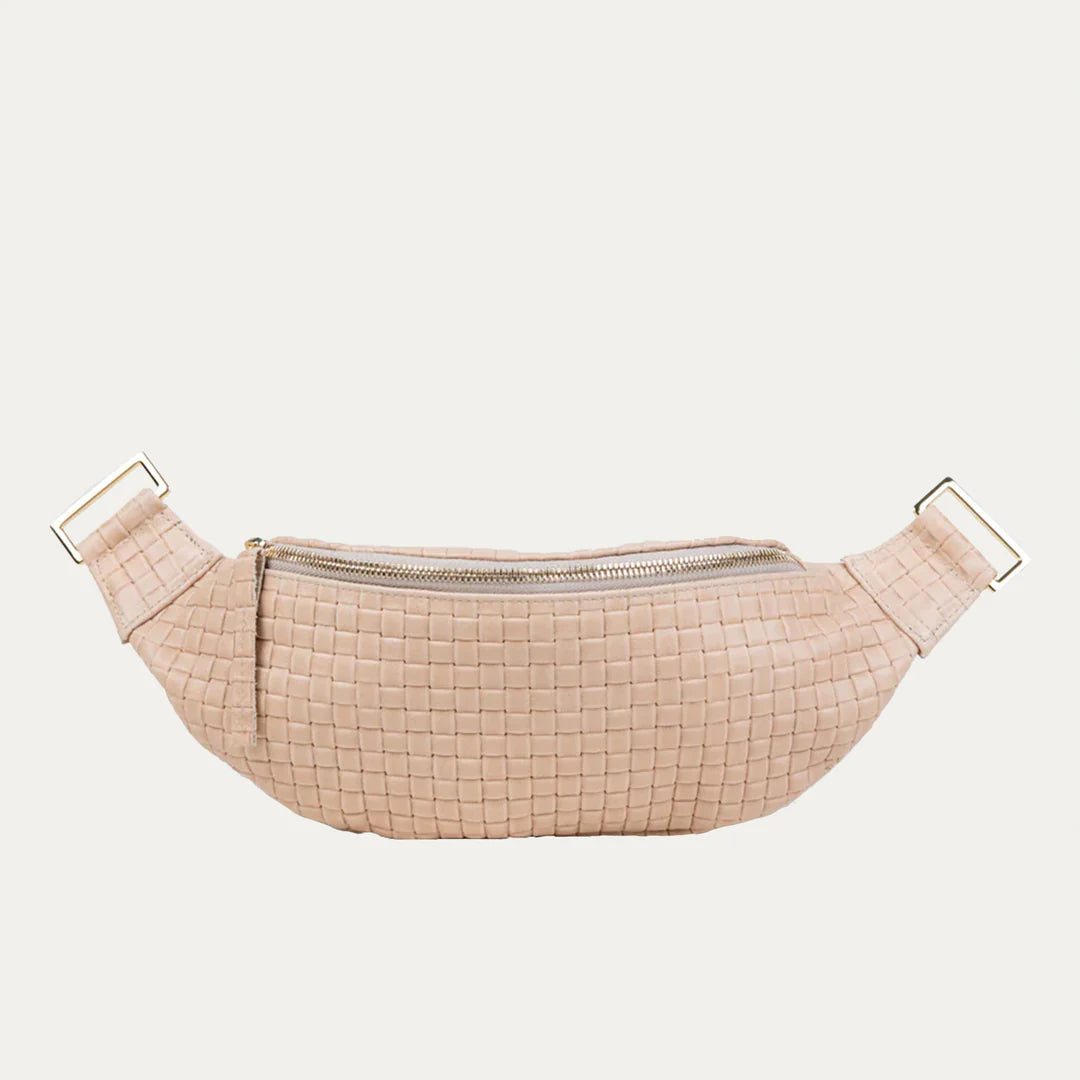 Tan Woven Fanny Pack