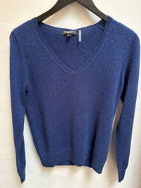 Sapphire Organic Cashmere V-Neck Jumper