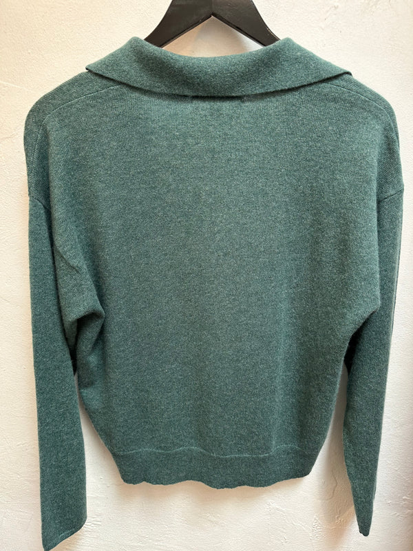 Kelp Organic Cashmere Collared Sweater