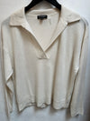 Cream Organic Cashmere Collared Sweater