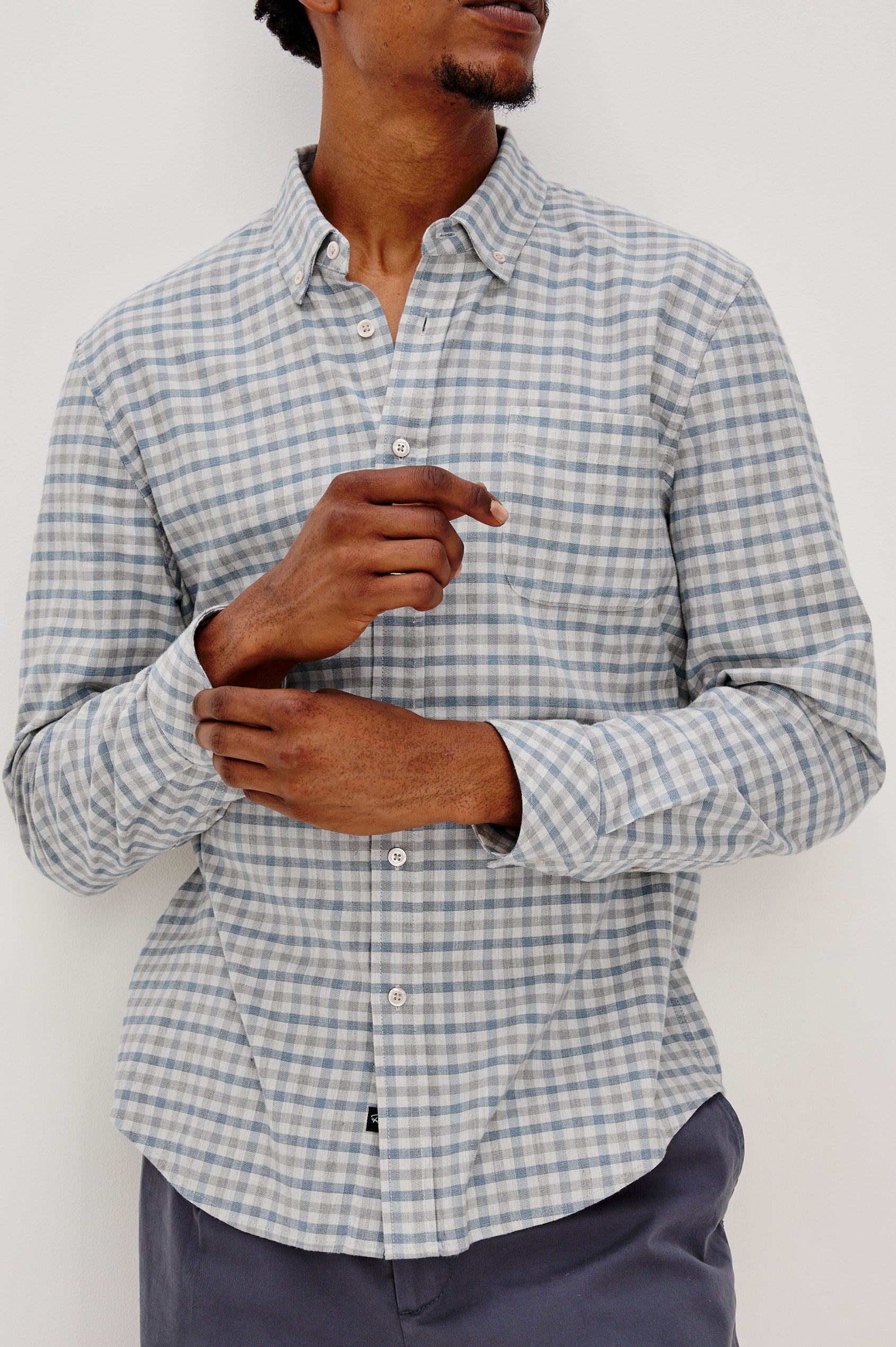 Charcoal Blue Check Vance