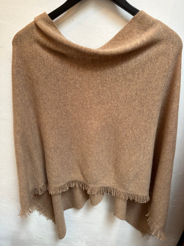 Camel Cashmere Poncho