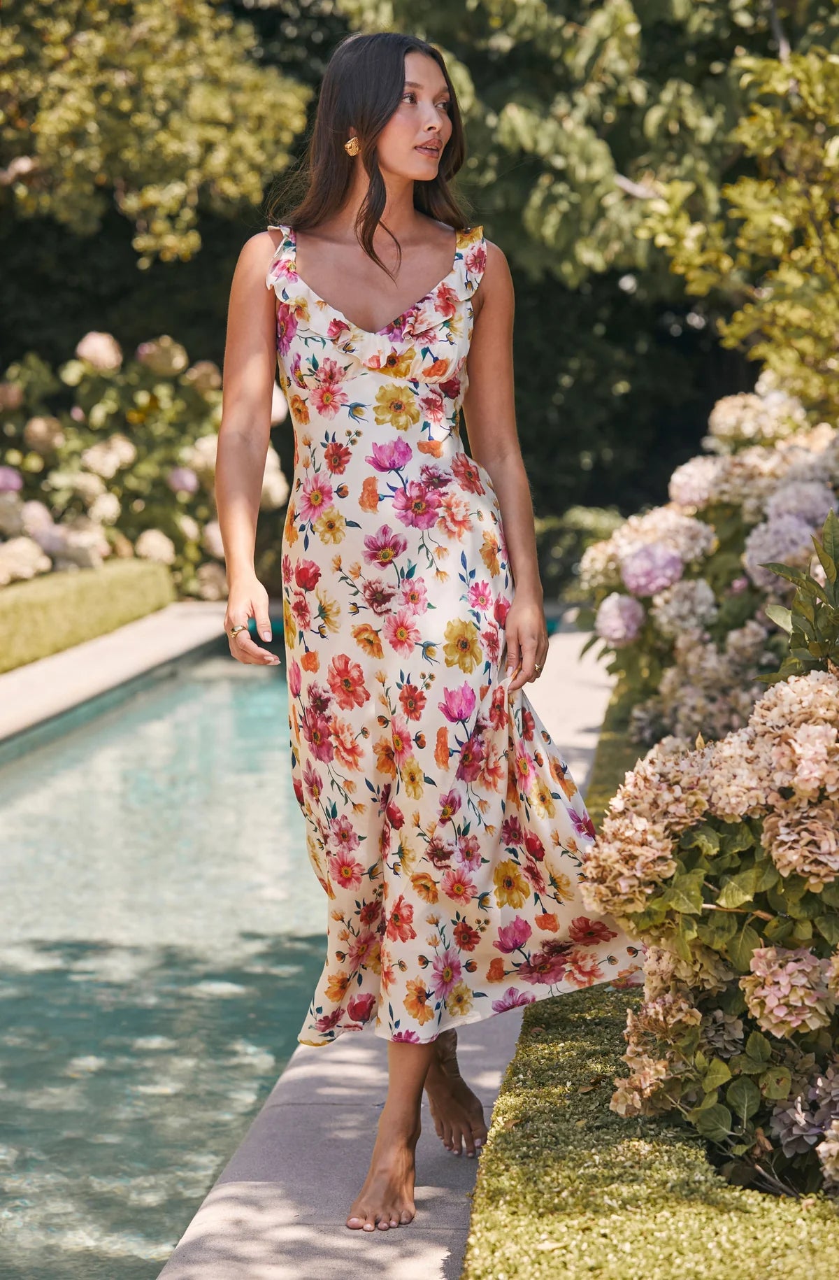 Cream Floral Zoie Dress