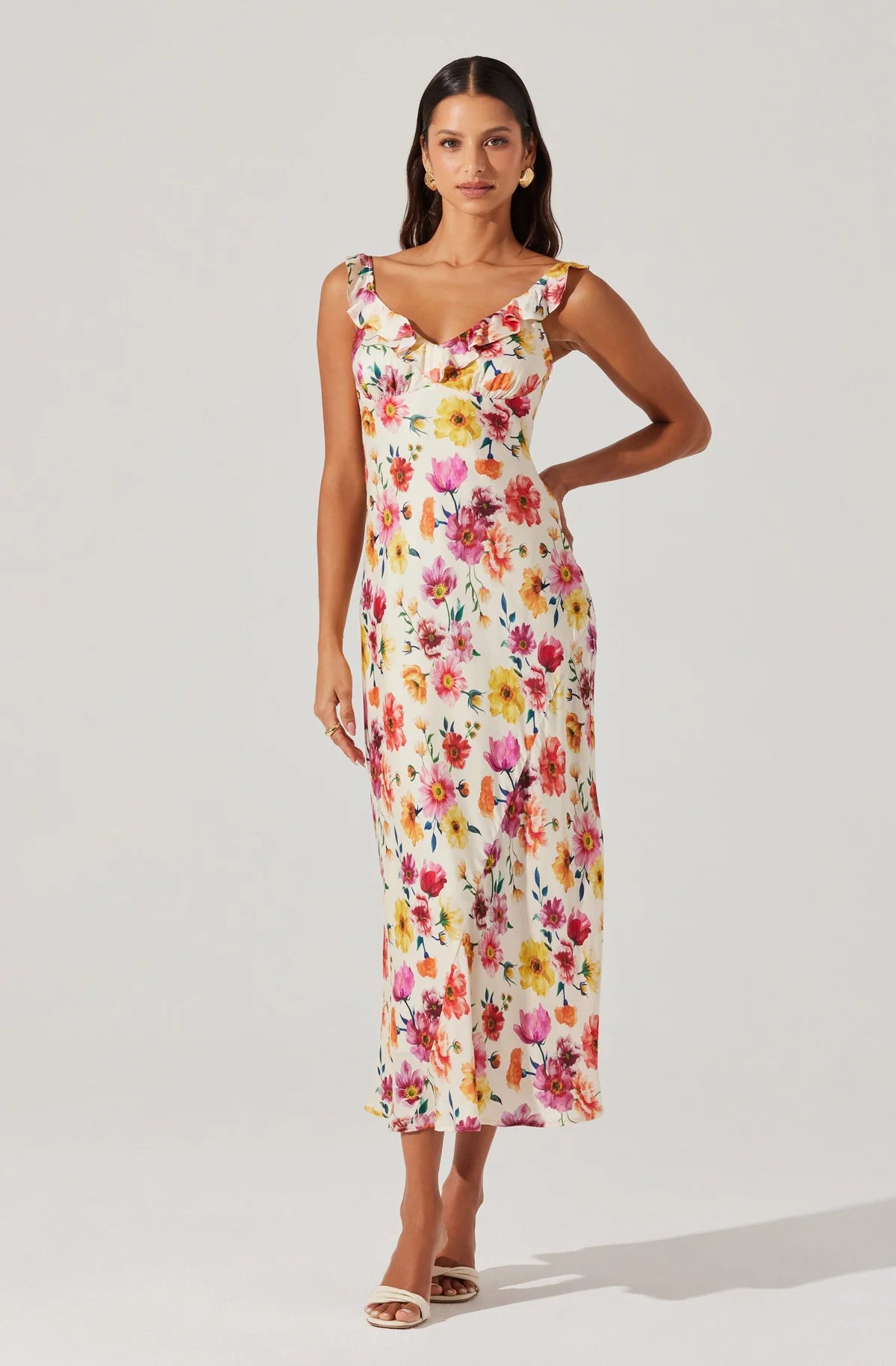 Cream Floral Zoie Dress