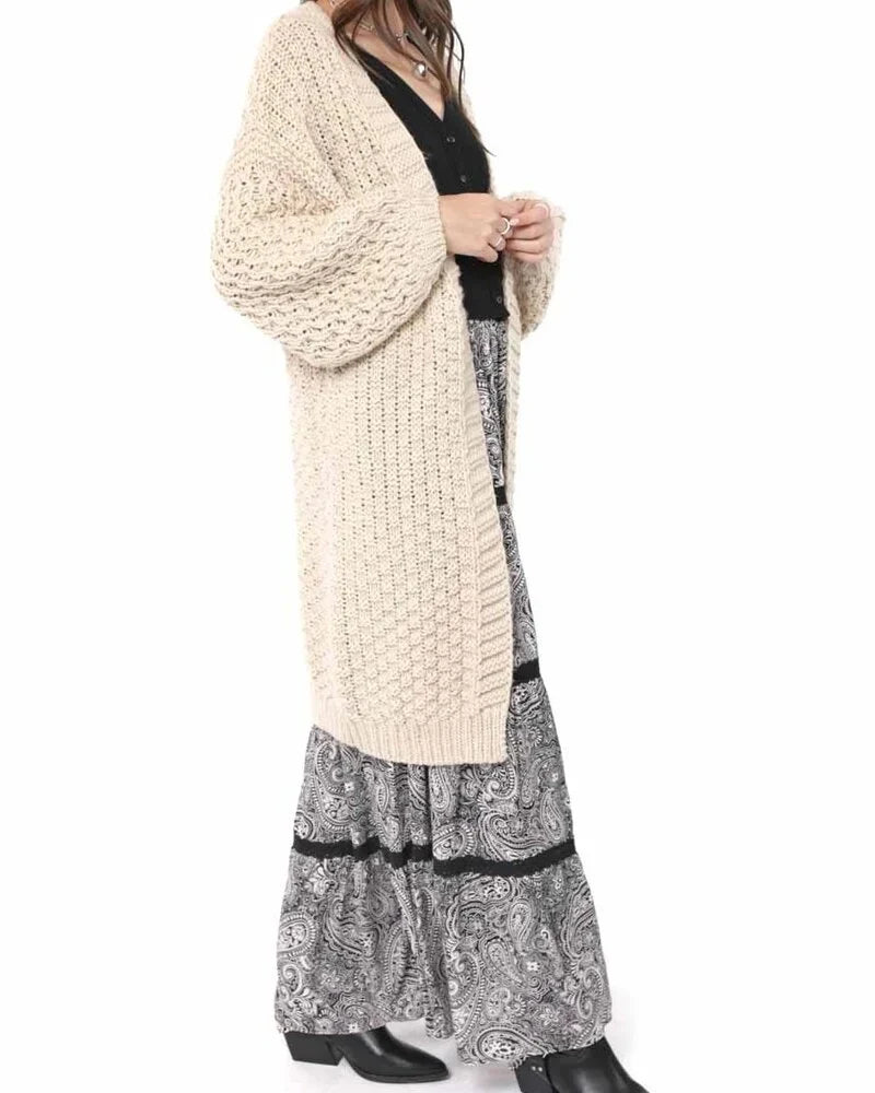 Natural Iggy Chunky Cardigan