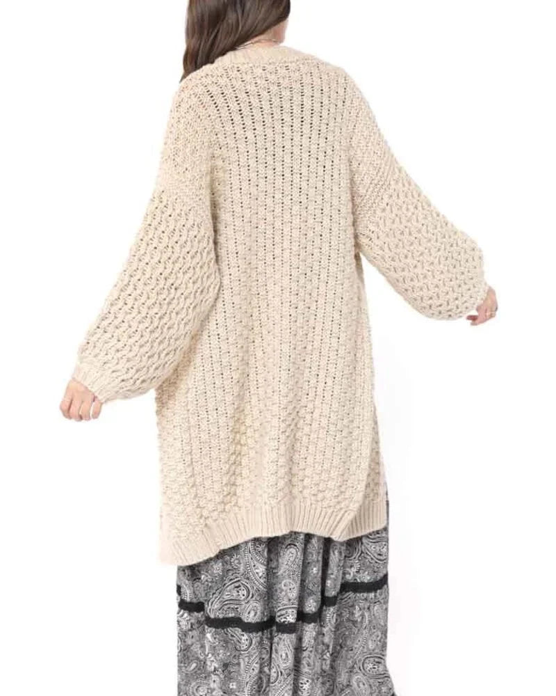 Natural Iggy Chunky Cardigan