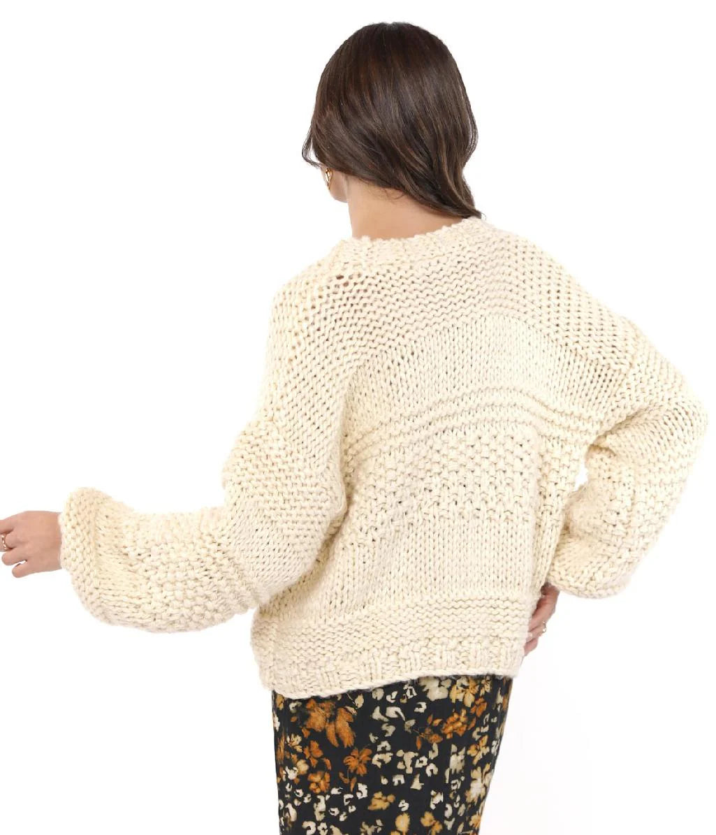 Ivory Tie Front Cardigan