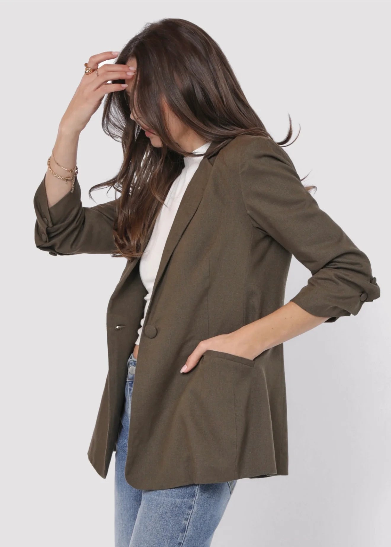 Olive Brown Backyard Blazer