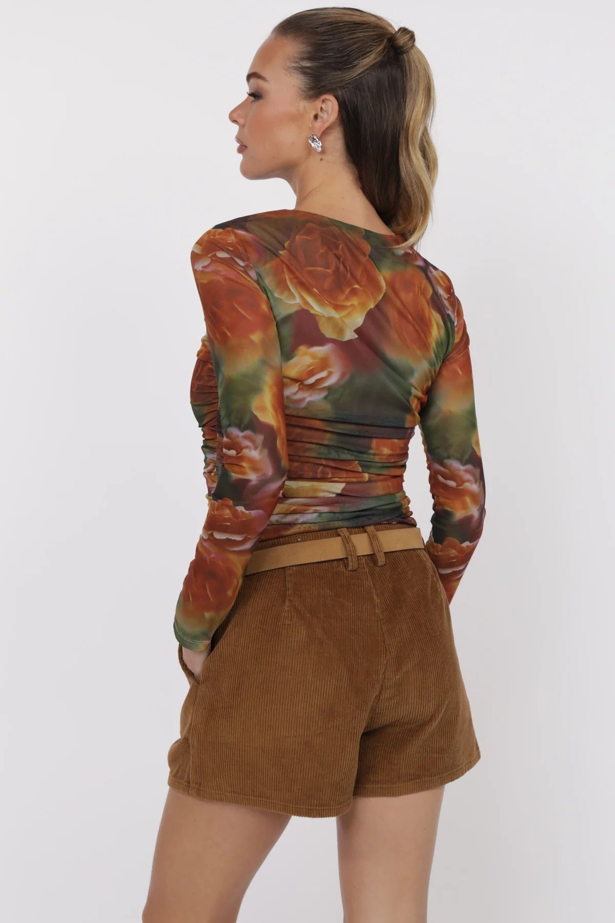 Rose Petal Mesh Top