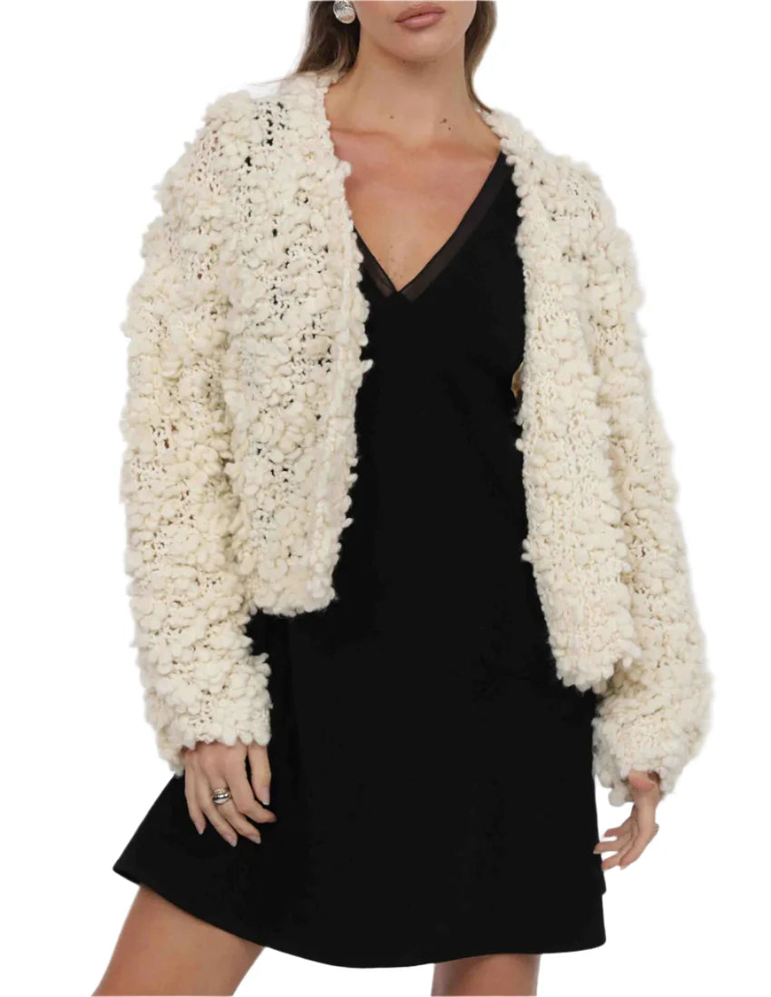Cream Bombshell Cardigan