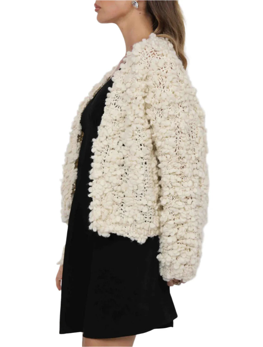 Cream Bombshell Cardigan