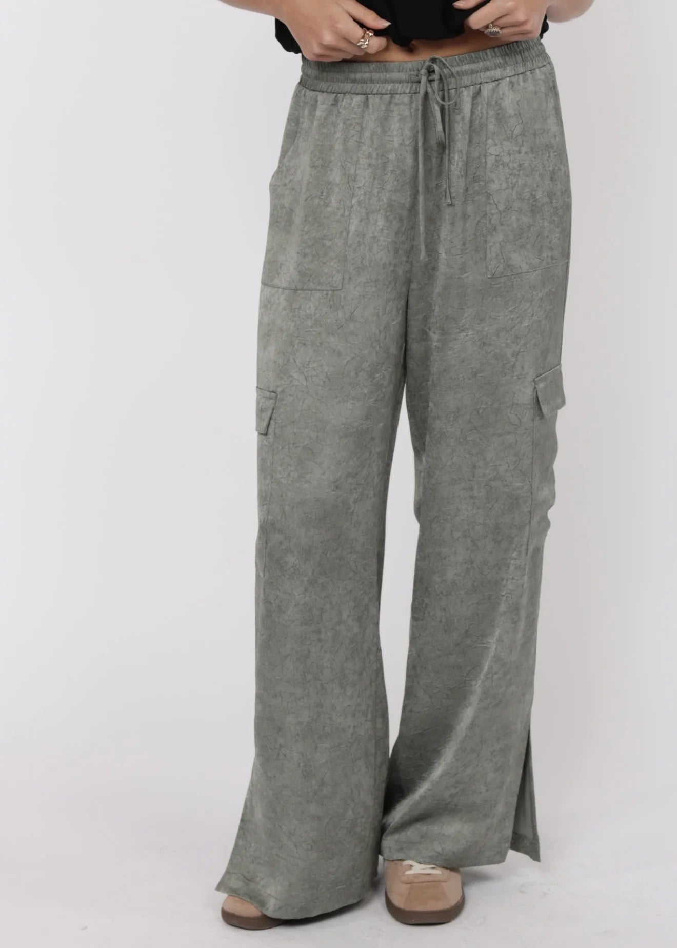 Steel Grey Cargo Pants