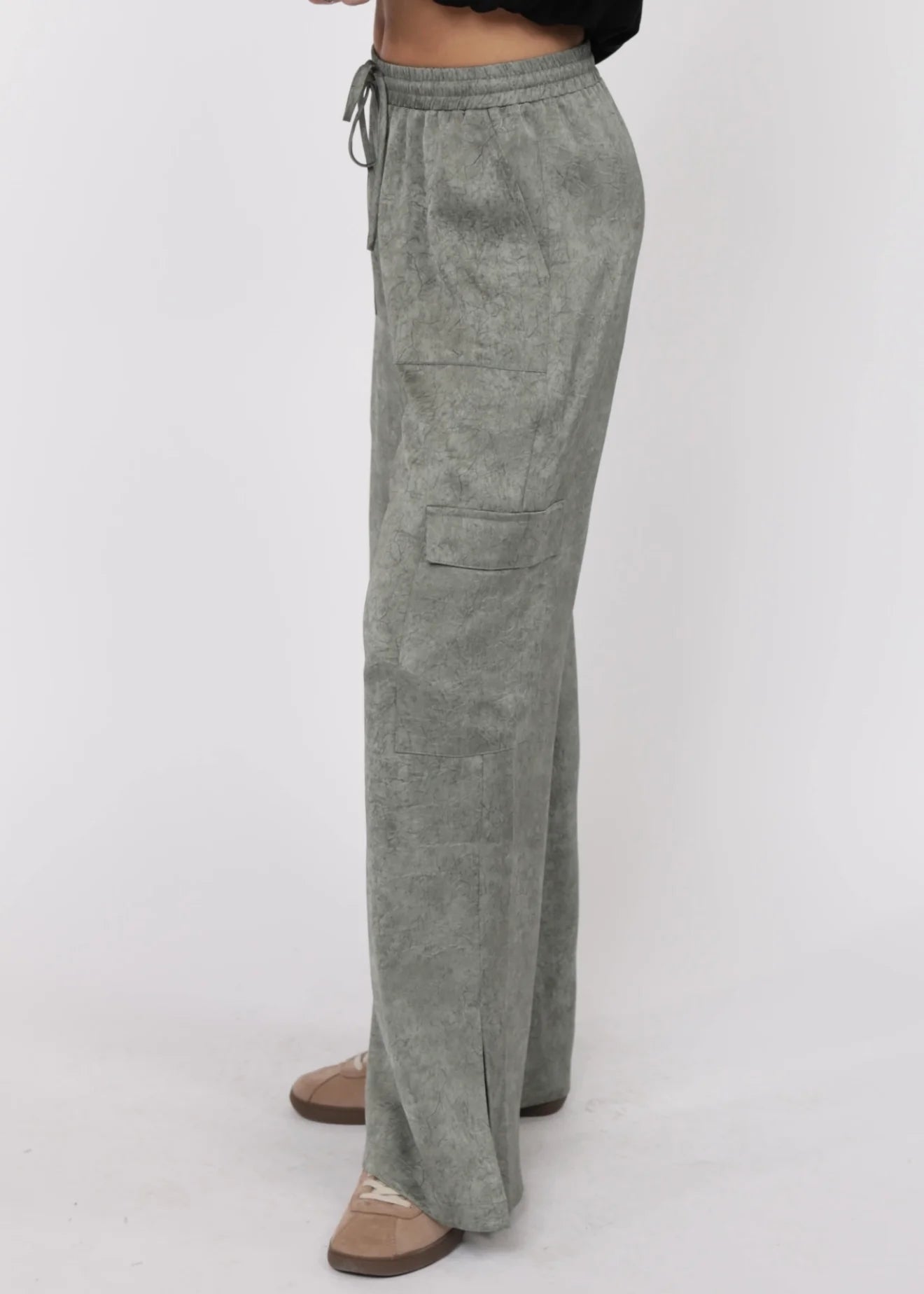 Steel Grey Cargo Pants
