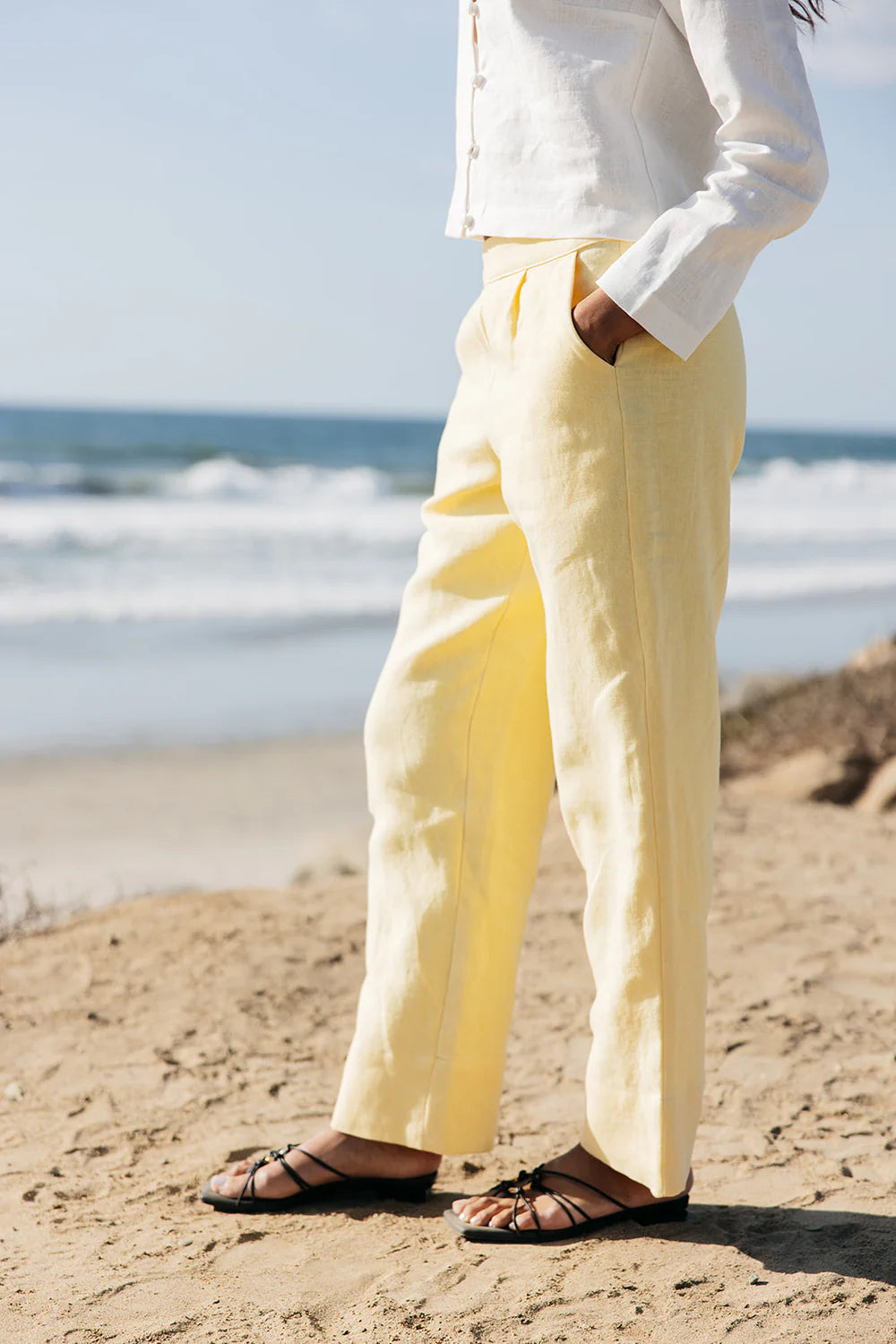 Yellow Lauren Linen Pants