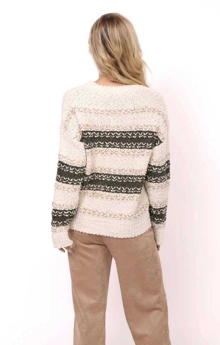 Olive Striped Sweater