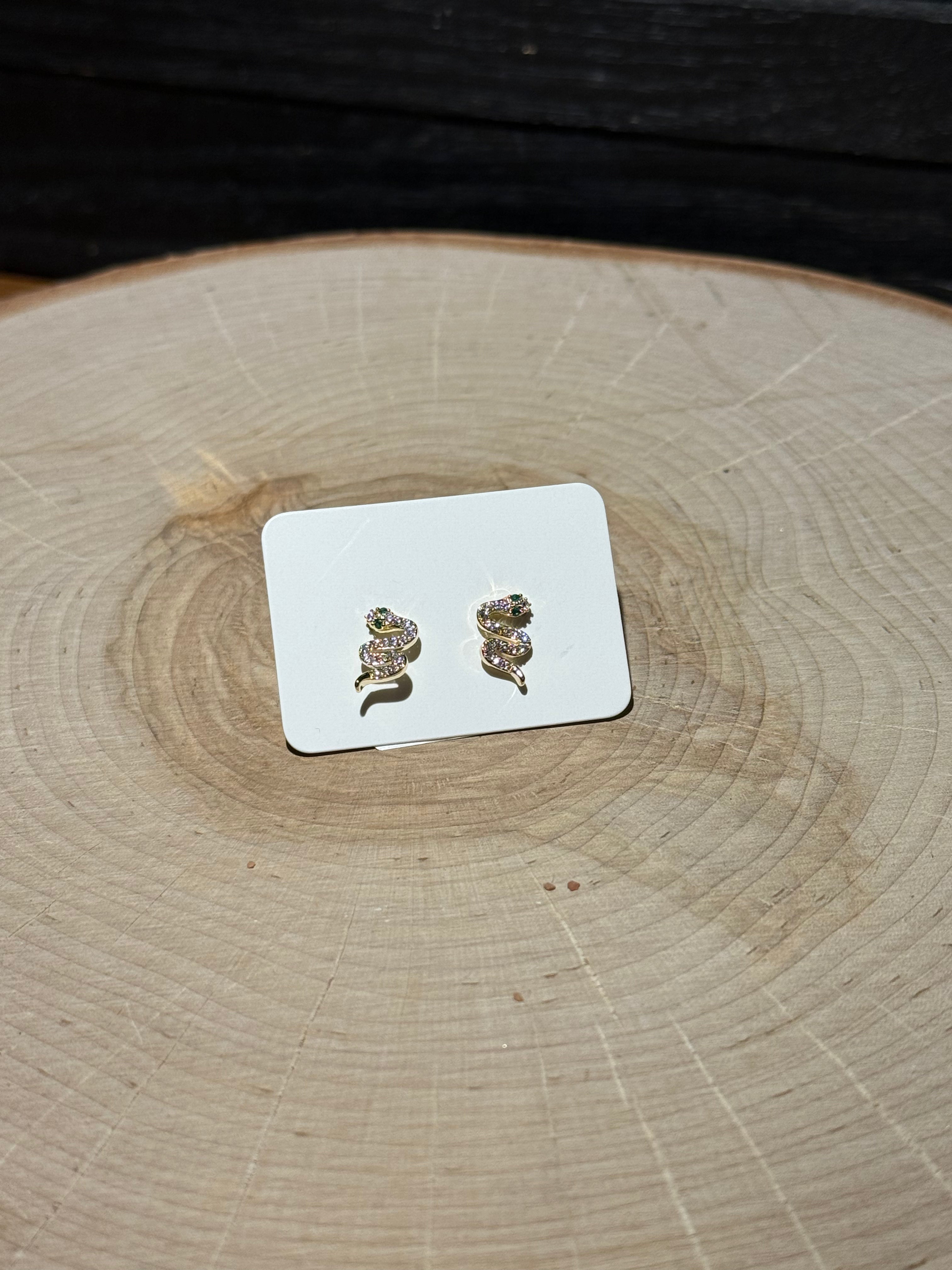 Diamond Snake Earrings