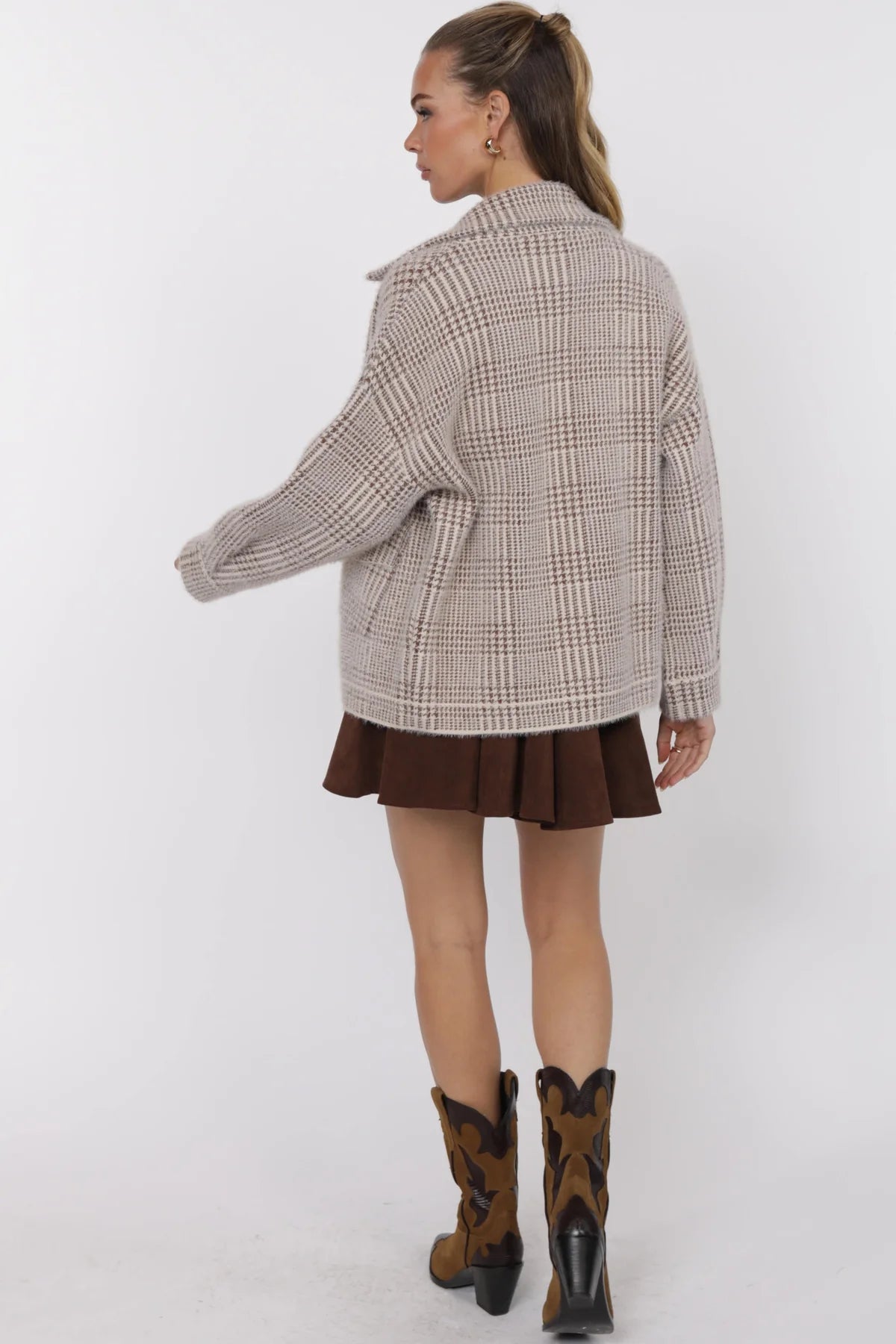 Ivory Brown Lola Jacket