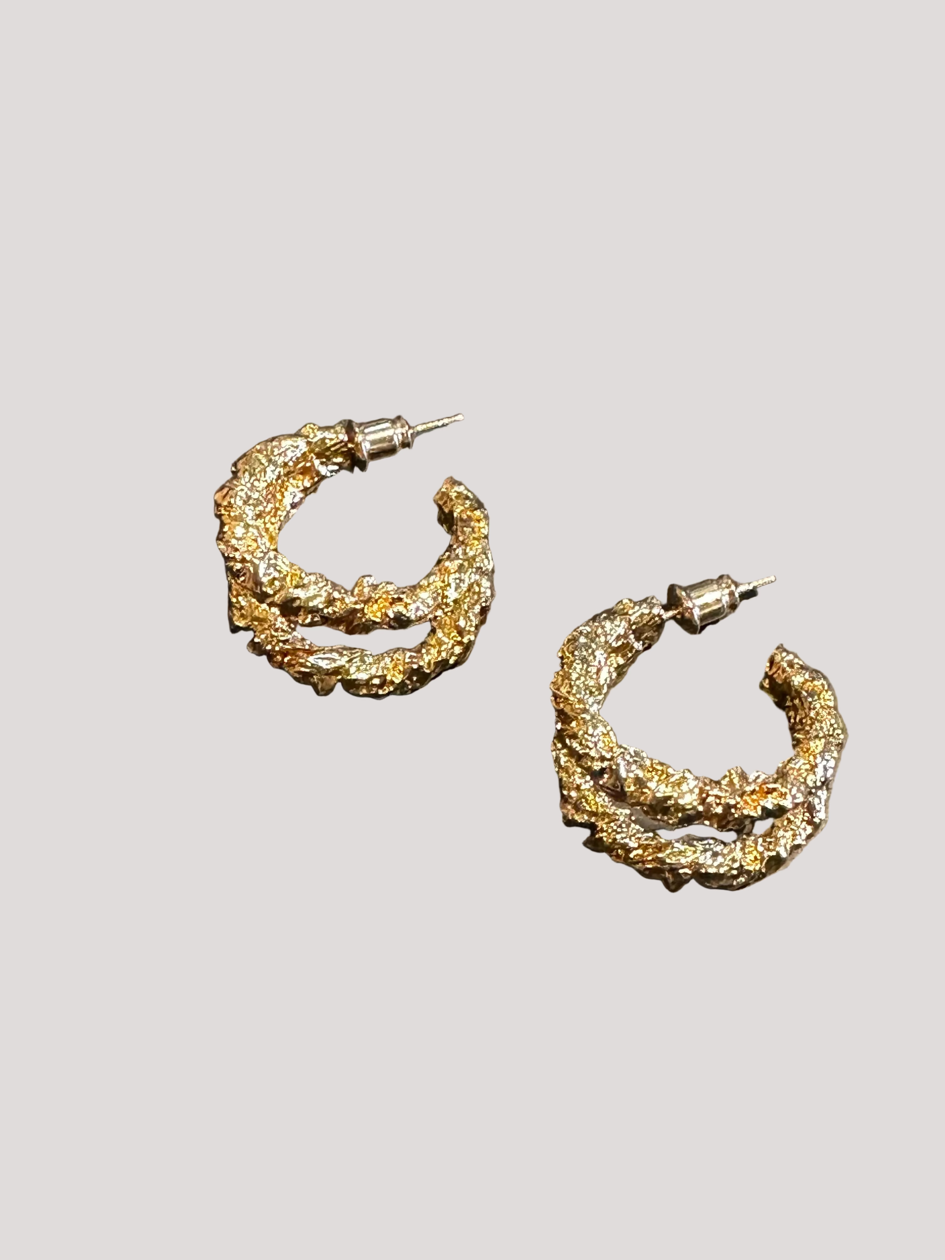 Gold Goddess Double Hoop Earrings