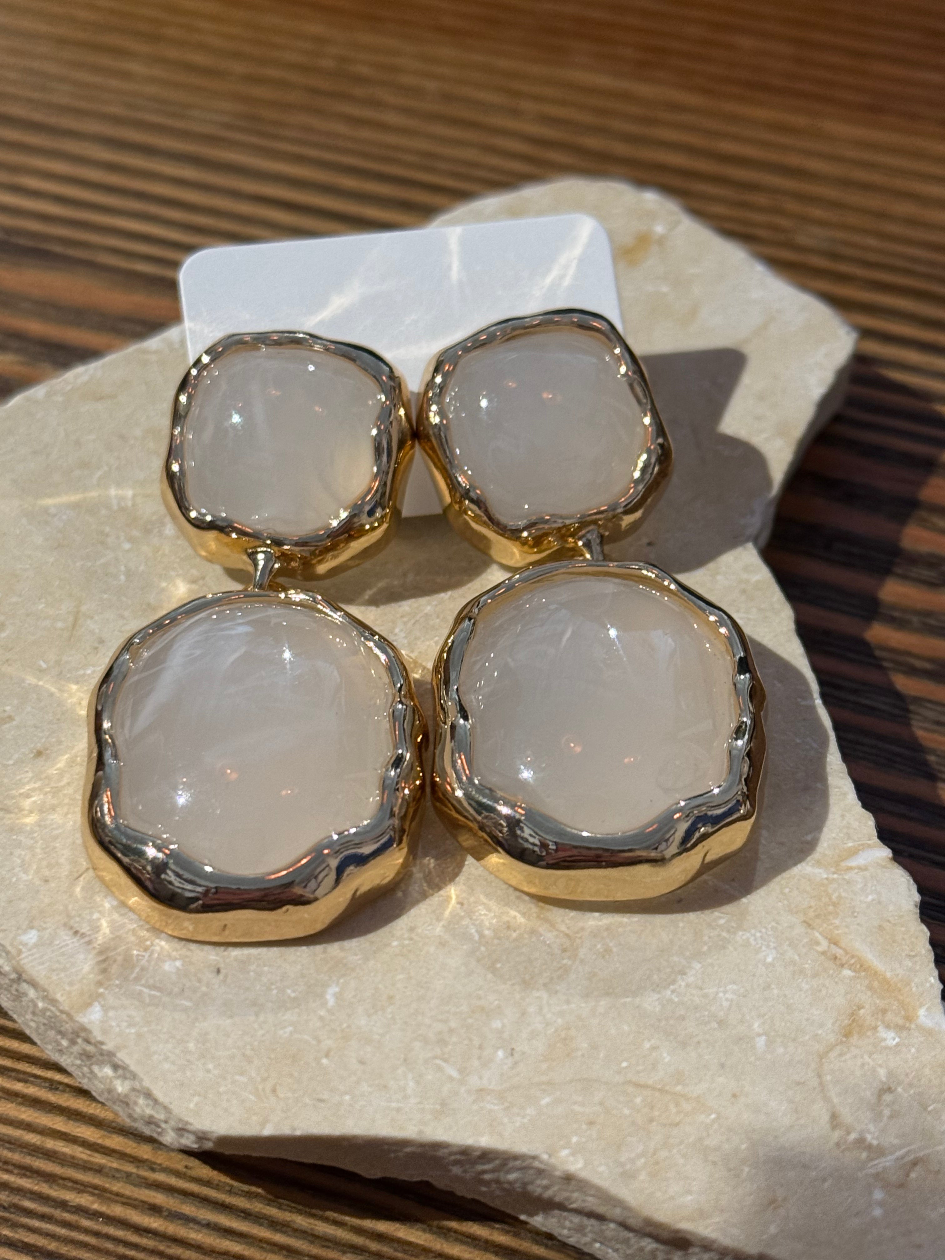 Dangly Clear Zela Earrings