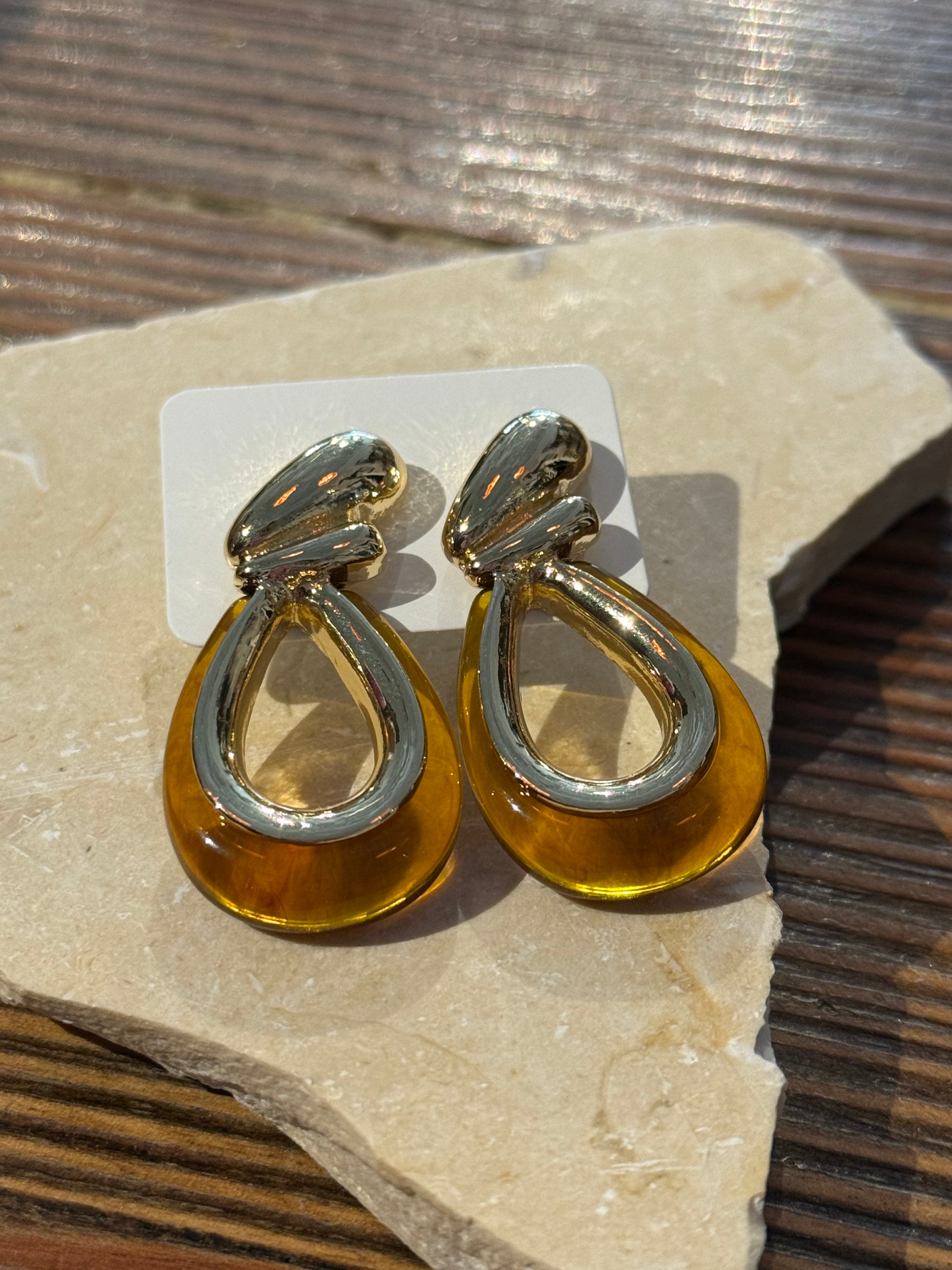 Orange Lima Earrings