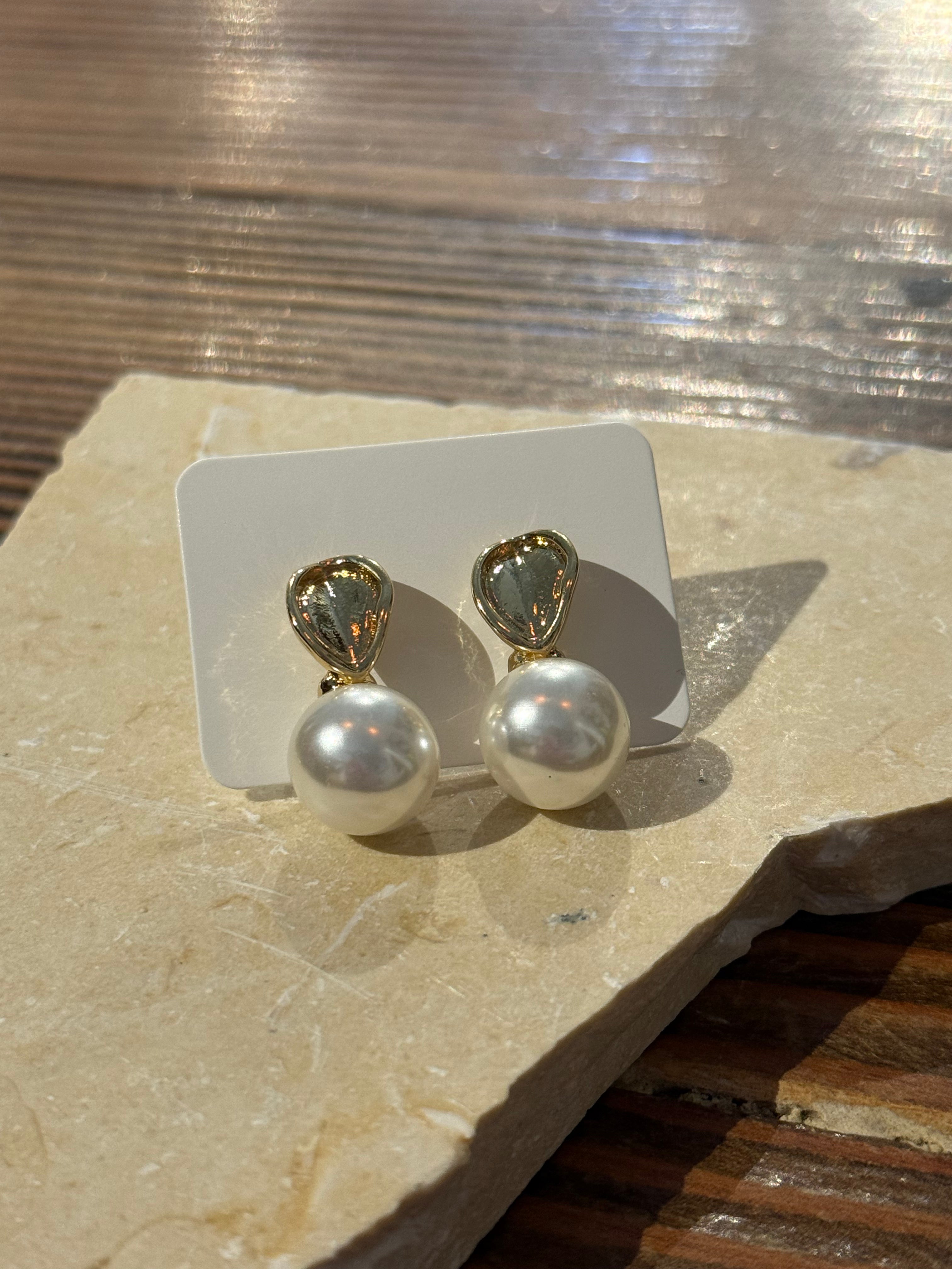 Greece Pearl Drop Earrings