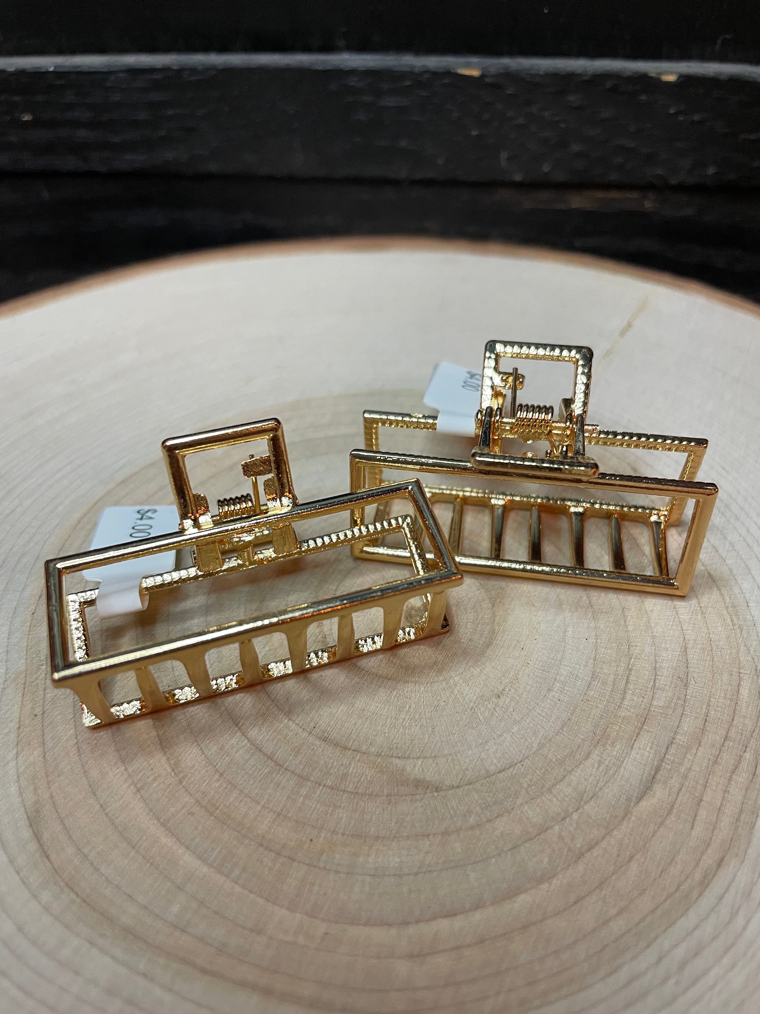 Gold Mini Square Clips